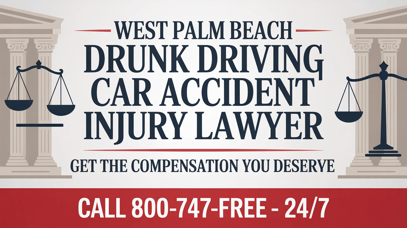 Abogado de lesiones por accidente de automóvil debido a conducción ebria en West Palm Beach