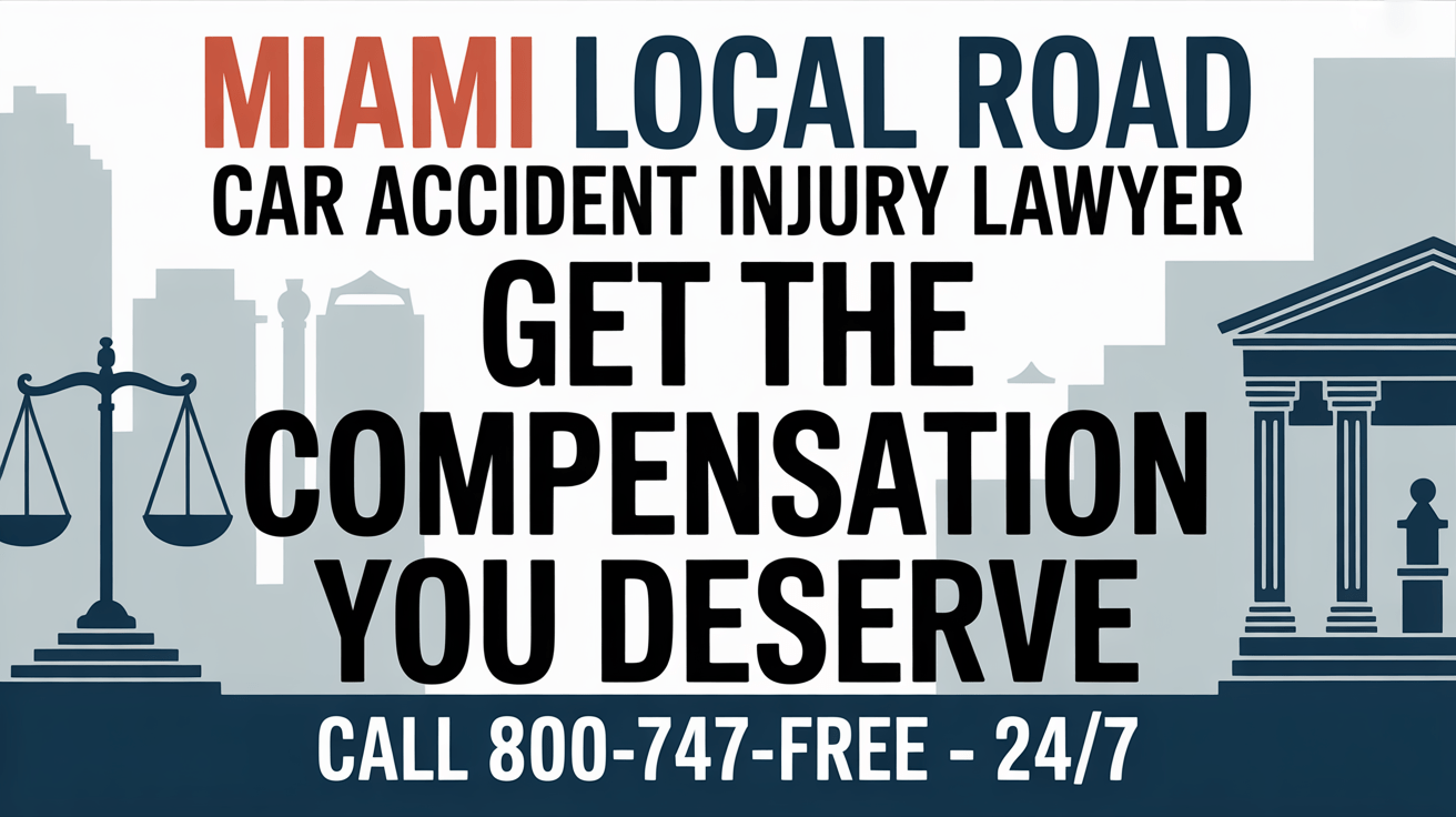 Abogado de lesiones por accidente de coche en carretera local de Miami
