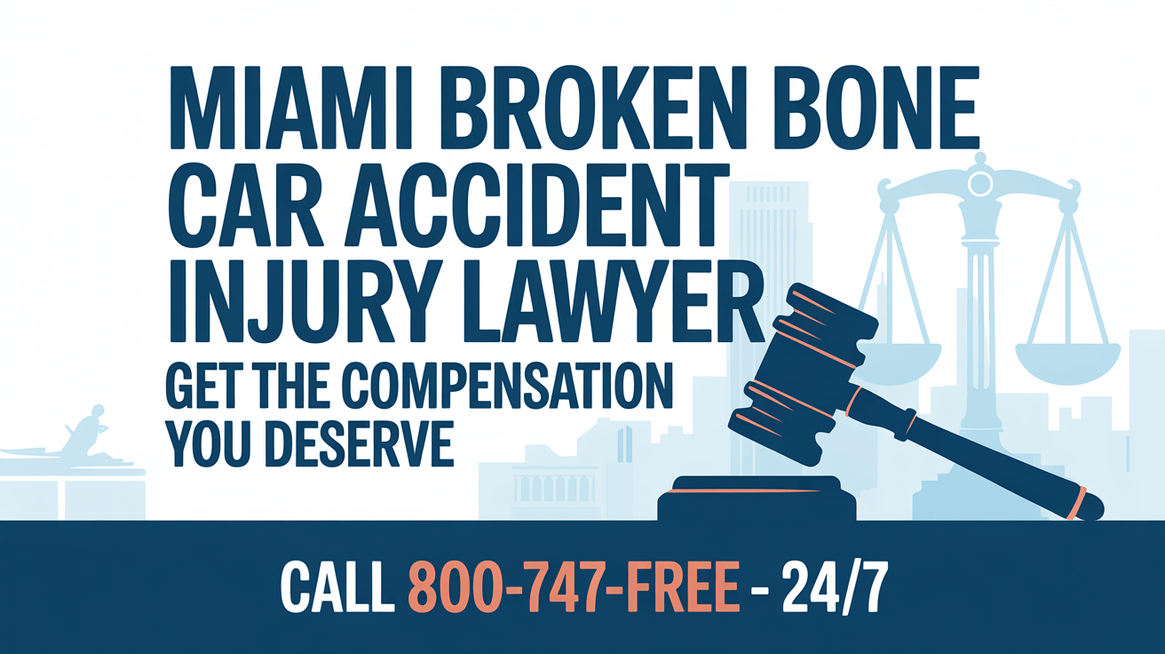 Abogado de lesiones por accidente de automóvil con huesos rotos en Miami