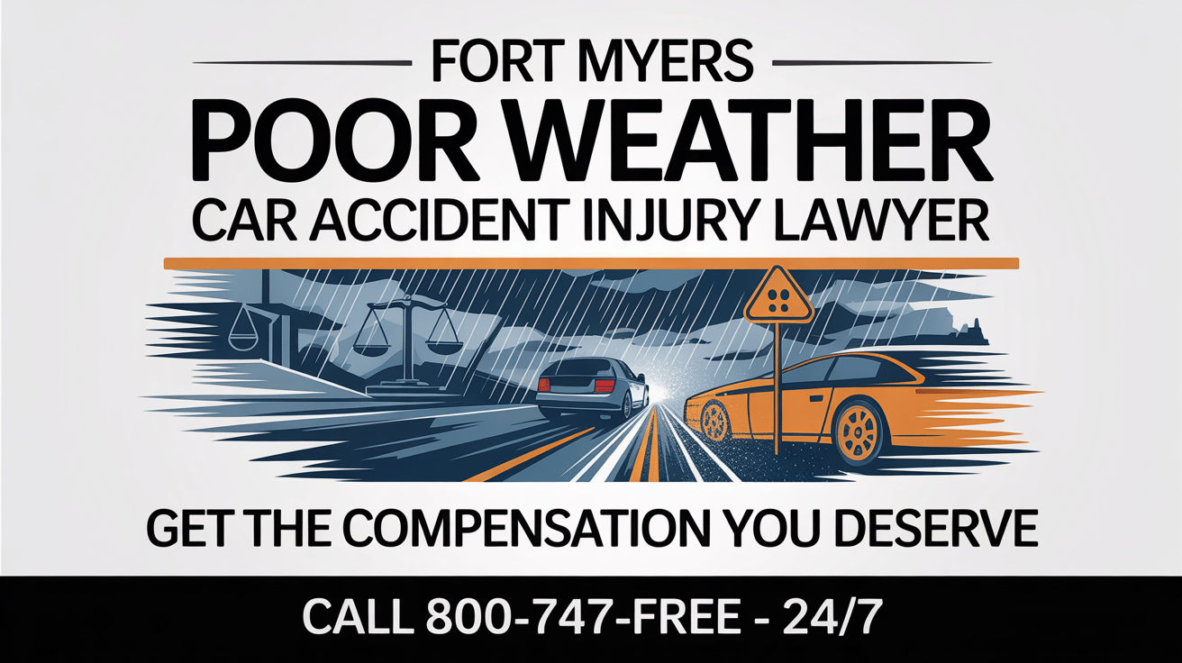 Abogado de lesiones por accidente de coche debido a mal tiempo en Fort Myers