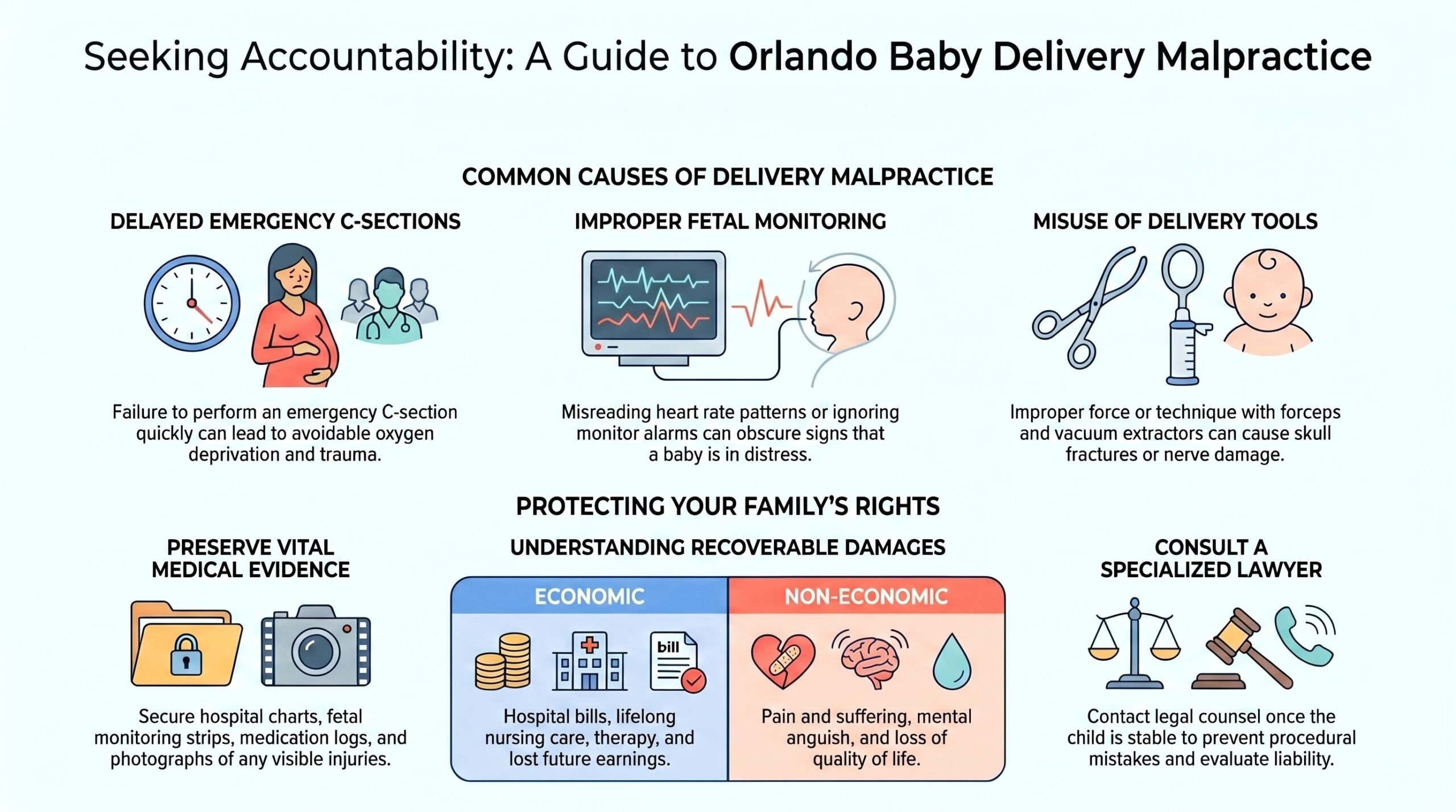 Abogado de Lesiones por Negligencia en la Entrega de Bebés en Orlando