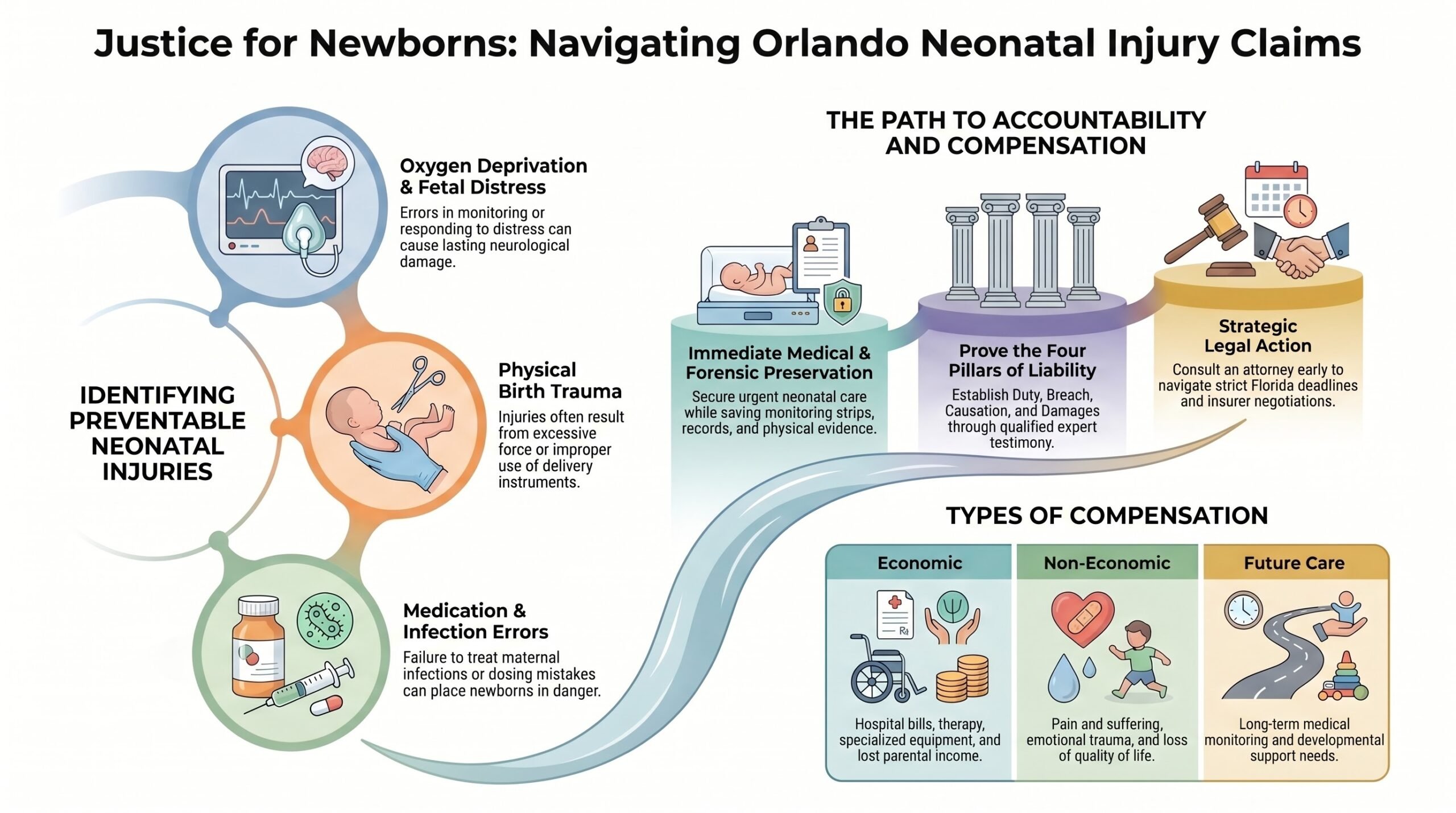 Guía de Reclamos por Lesiones Neonatales en Orlando