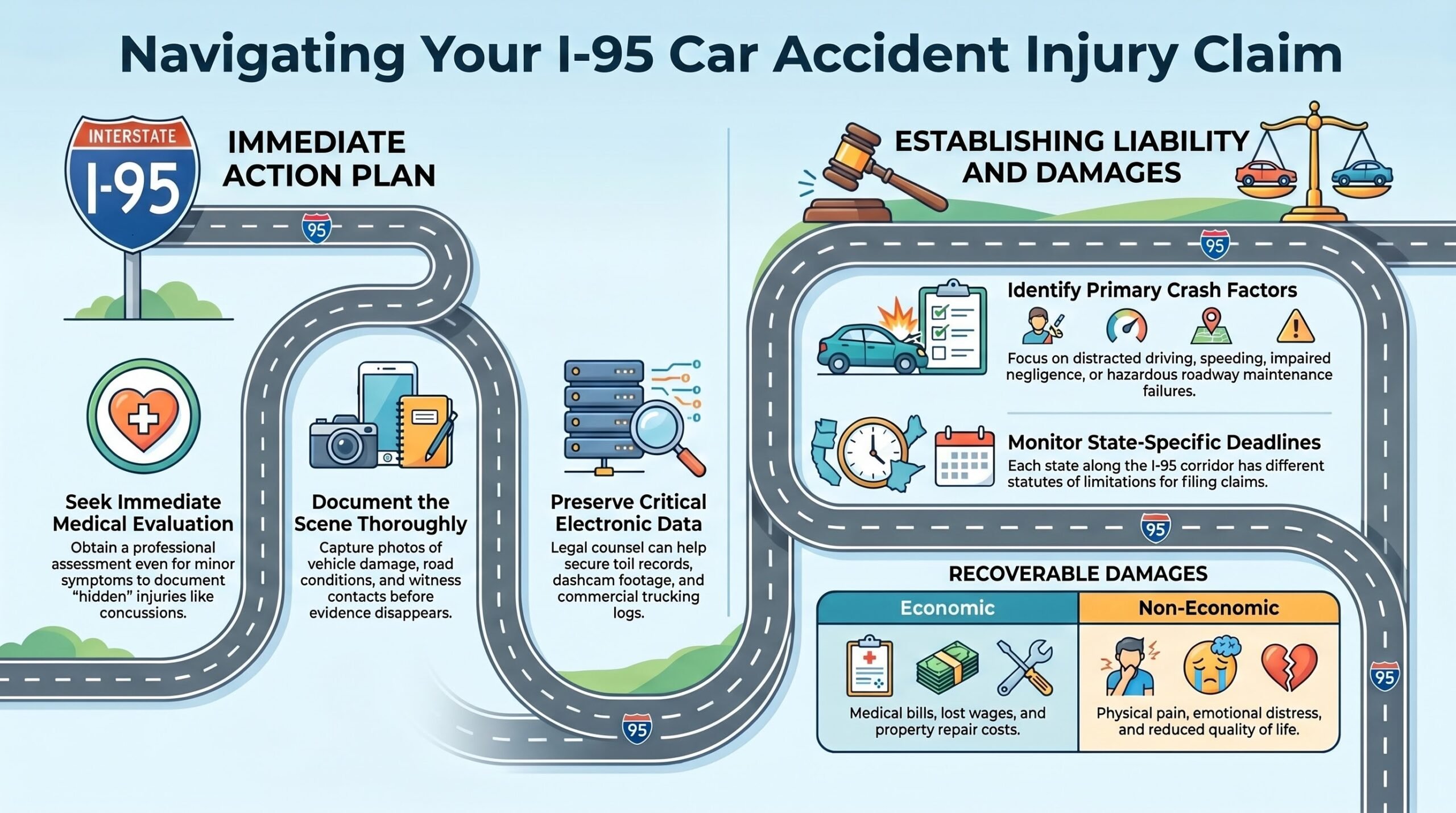 Interstate I-95 Car Accident Injury Lawyer