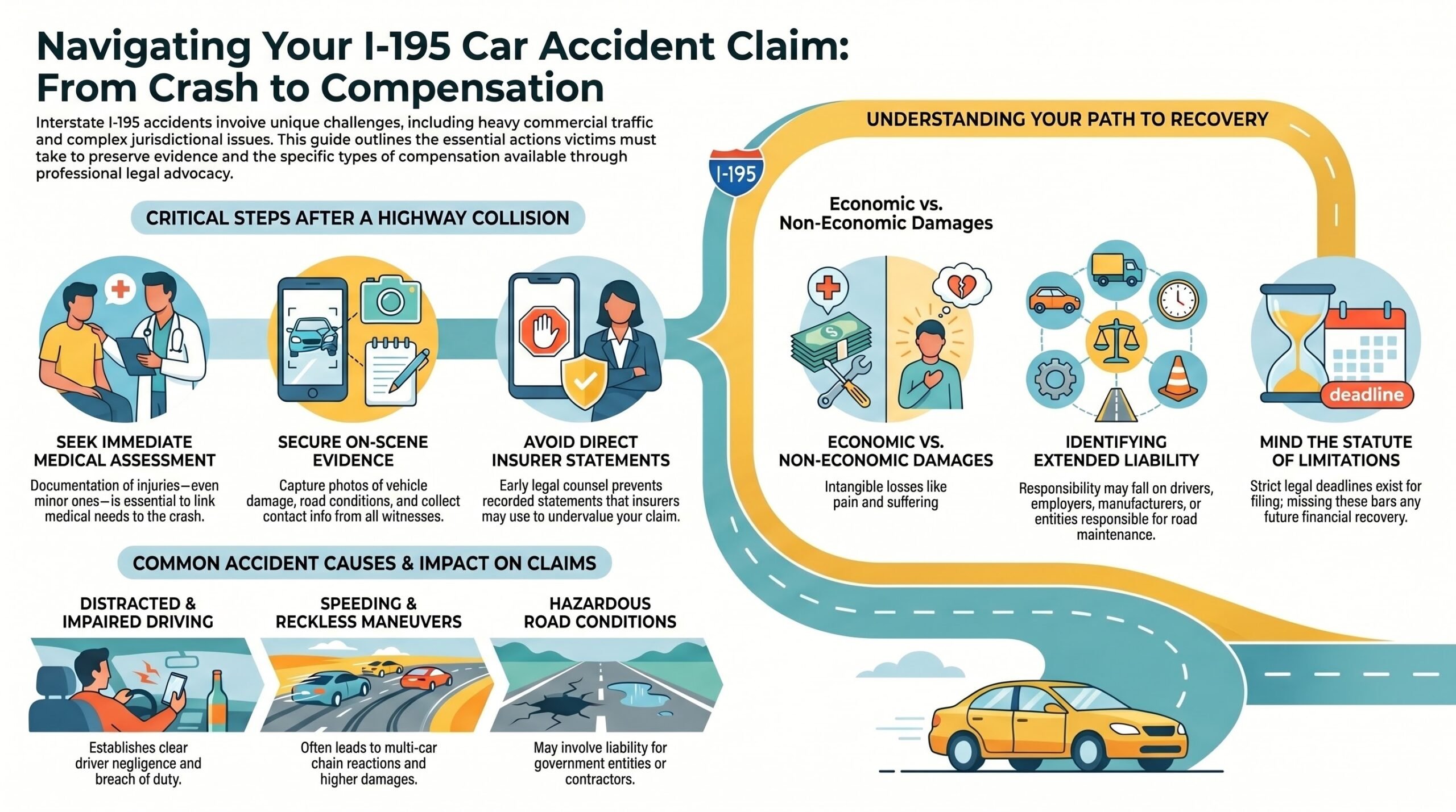 Abogado de Lesiones por Accidentes de Auto en la Interestatal I-195 de Miami