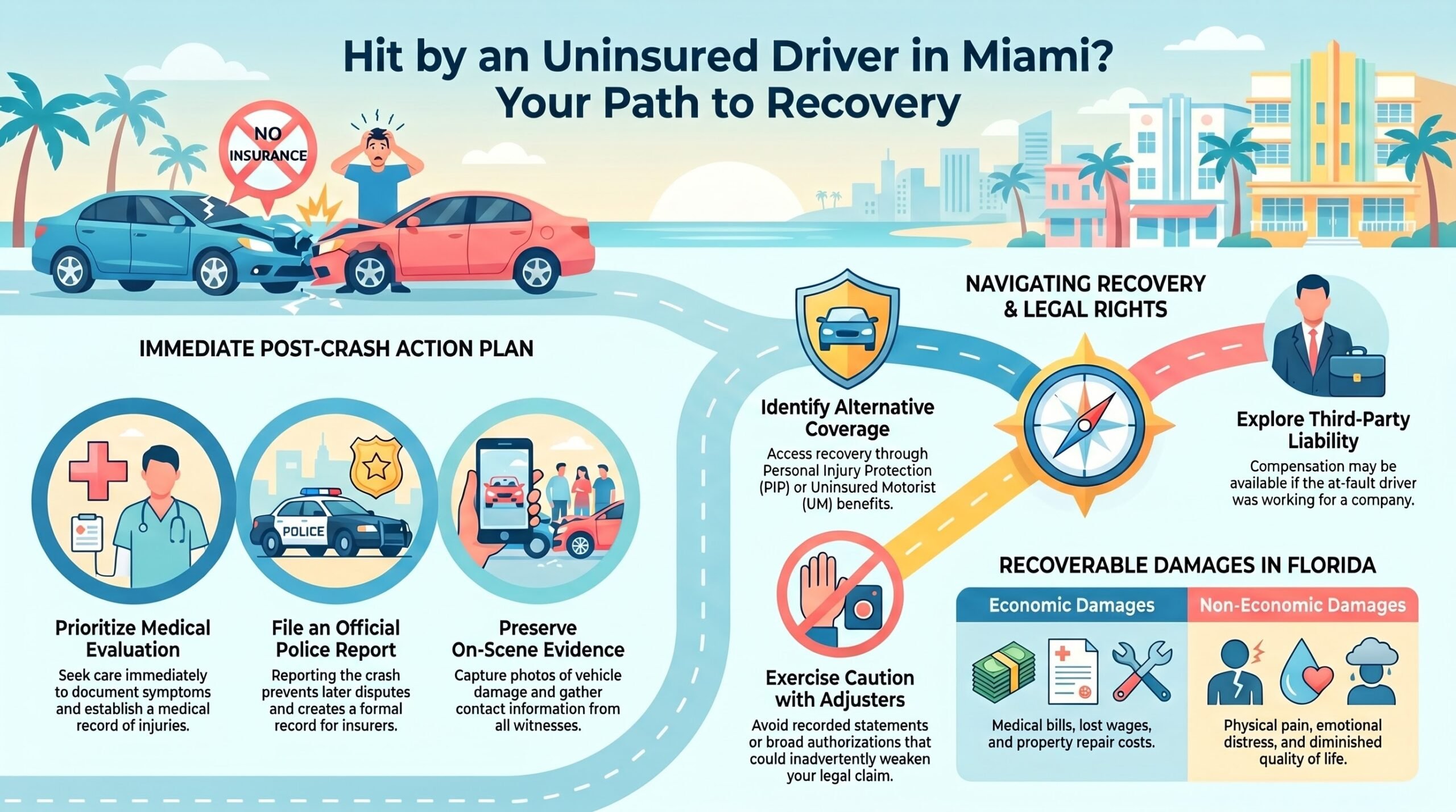 Miami No Insurance Car Accident Injury Lawyer