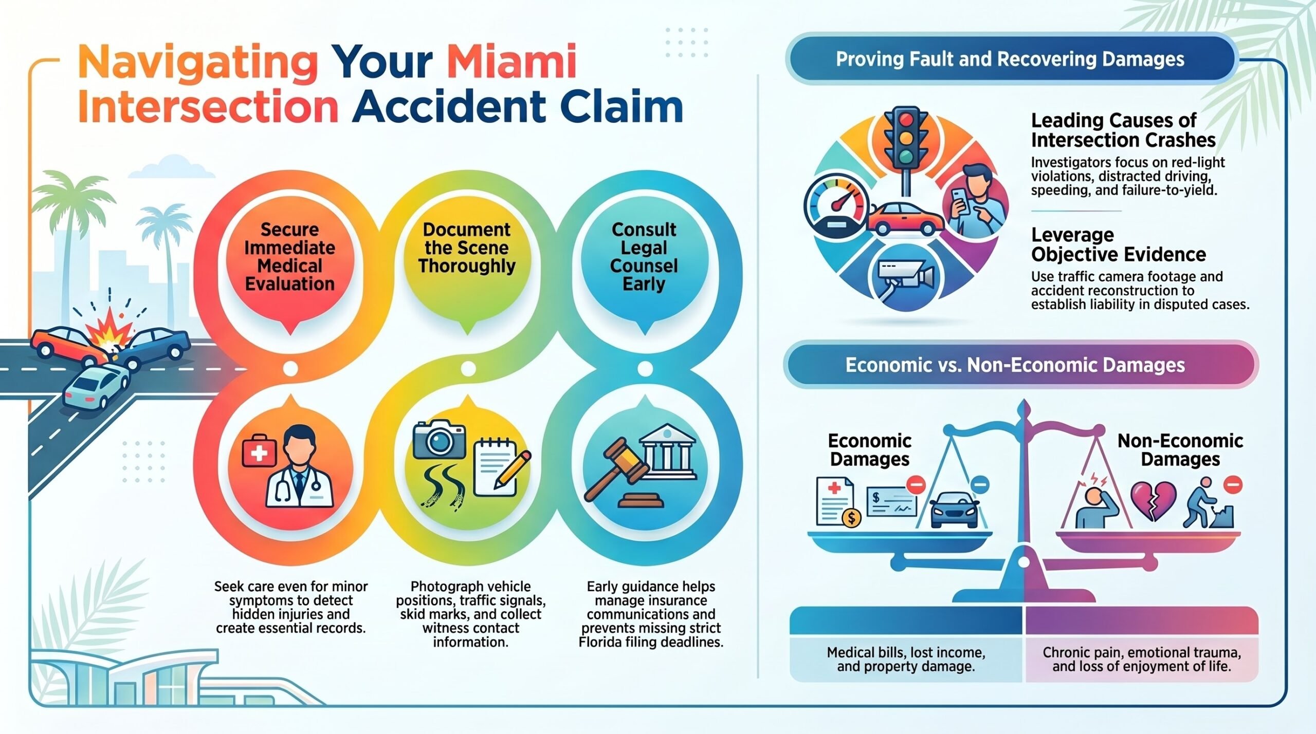 Navegando Reclamaciones por Accidentes en Intersecciones de Miami