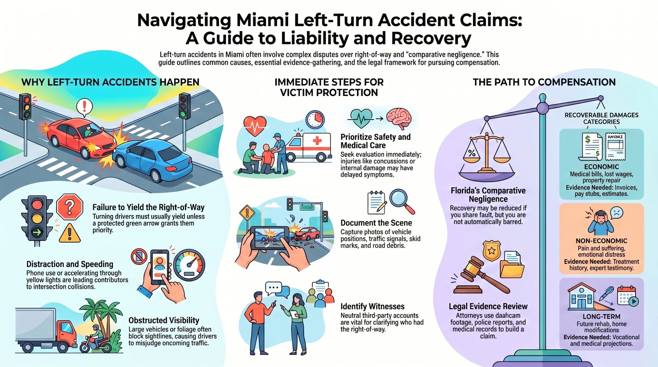 Guía de Accidentes por Giro a la Izquierda en Miami