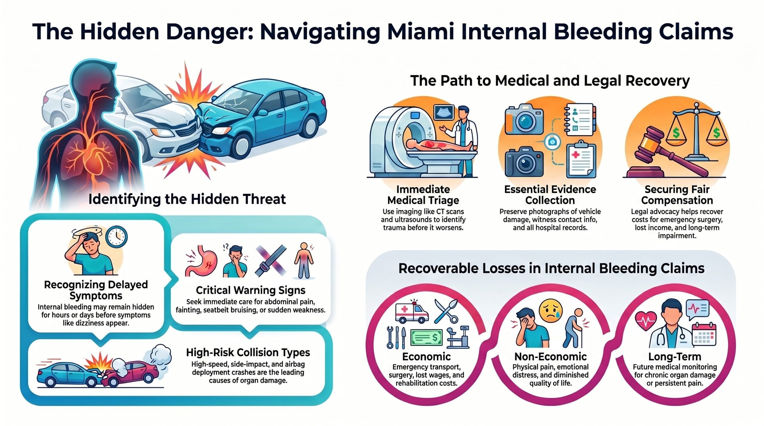 Abogado de Lesiones por Accidentes de Auto con Sangrado Interno en Miami