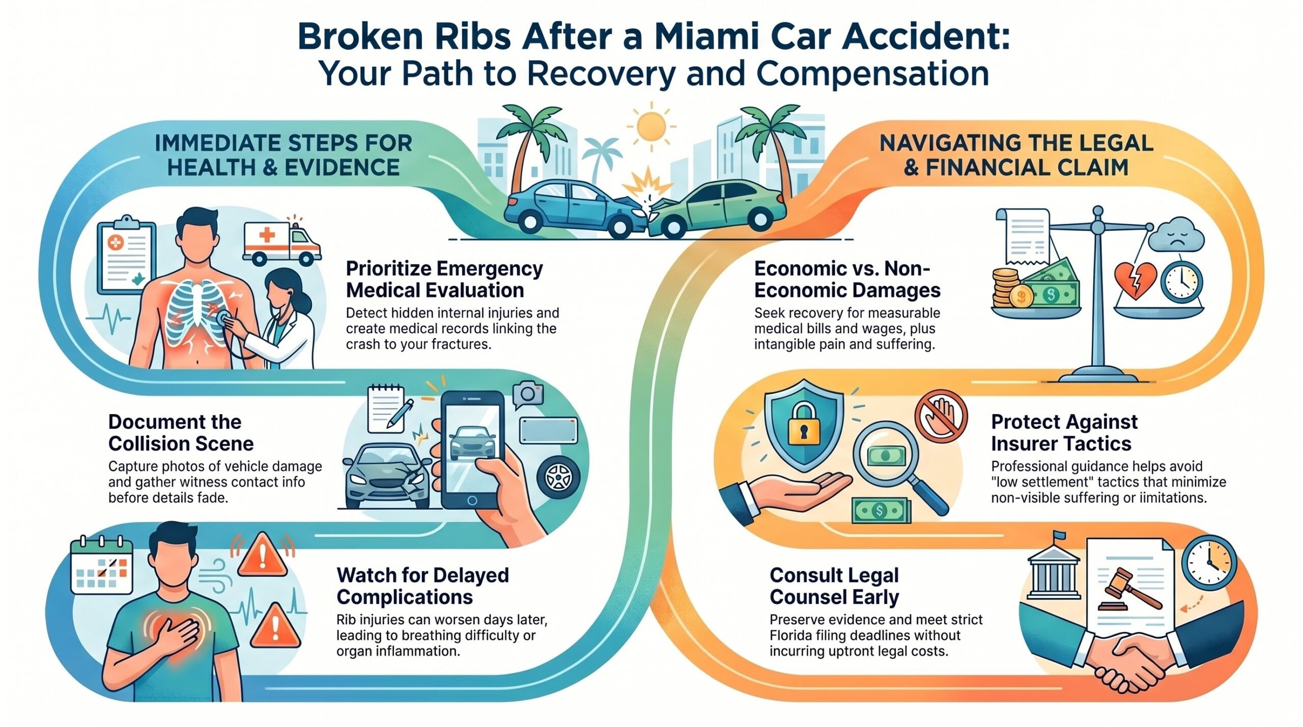 Abogado de Lesiones por Accidentes de Auto con Costillas Rojas en Miami