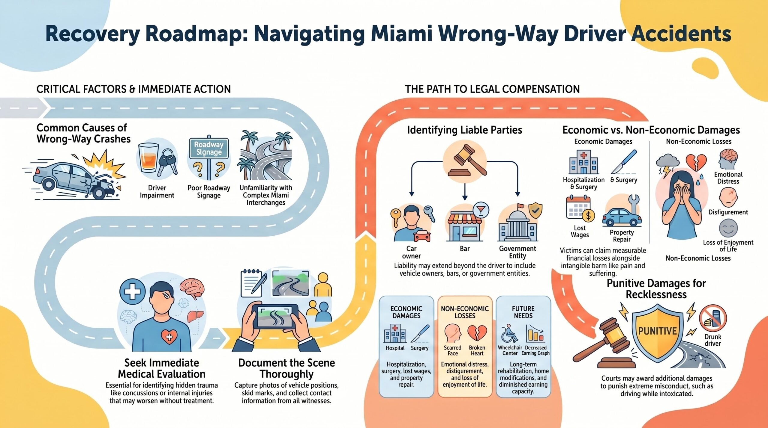 Guía de Accidentes por Dirección Incorrecta en Miami