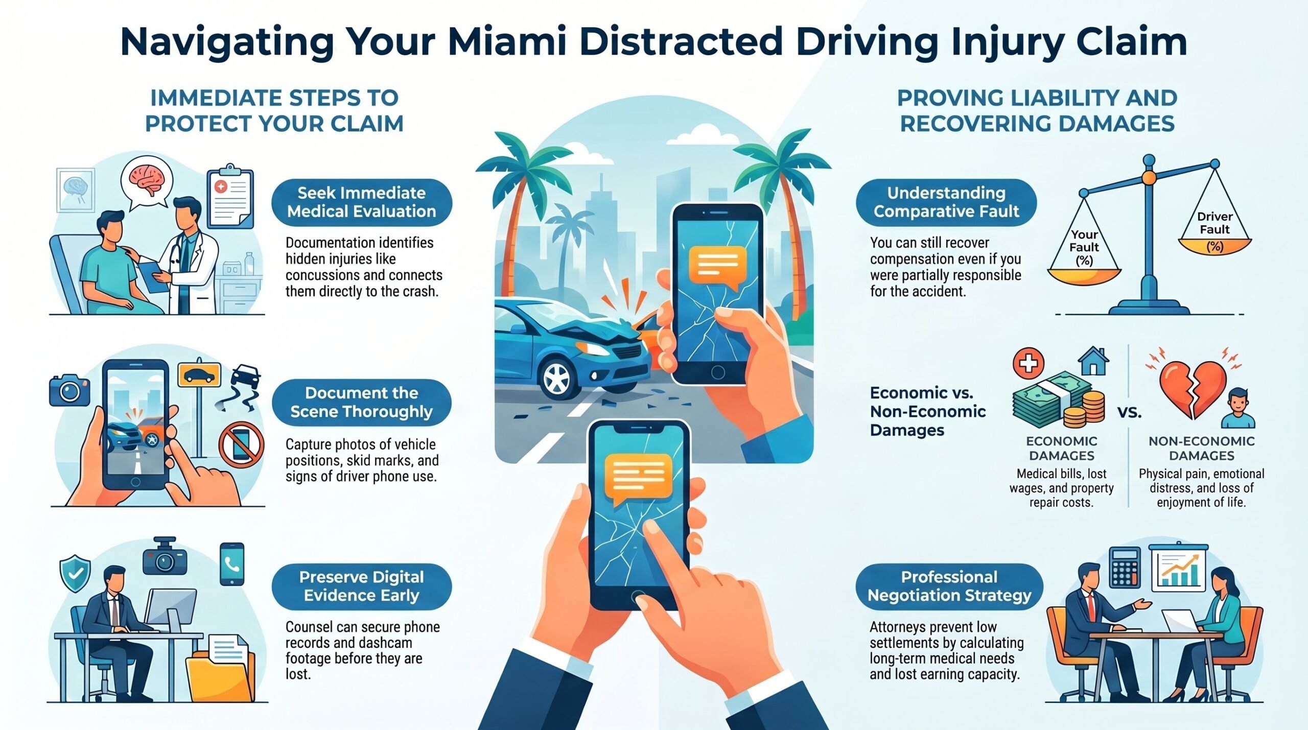 Miami Distracted Driving Claim Guide