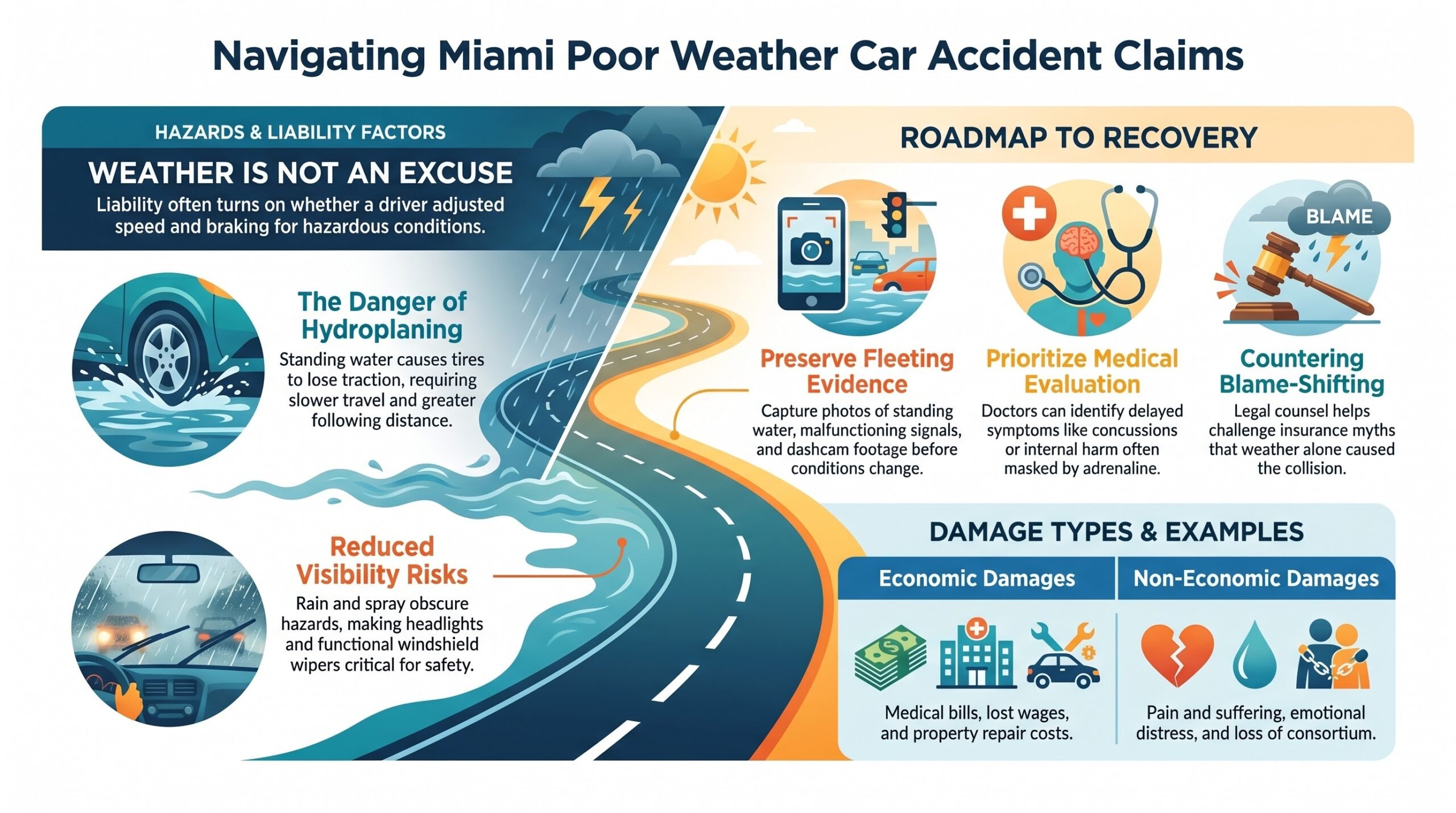 Abogado de Lesiones por Accidentes de Auto en Condiciones Climáticas Adversas en Miami