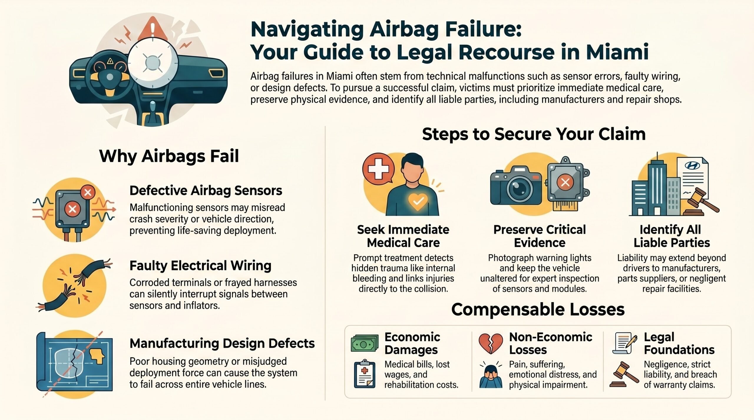 Abogado de Lesiones por Fallo de Airbag en Miami