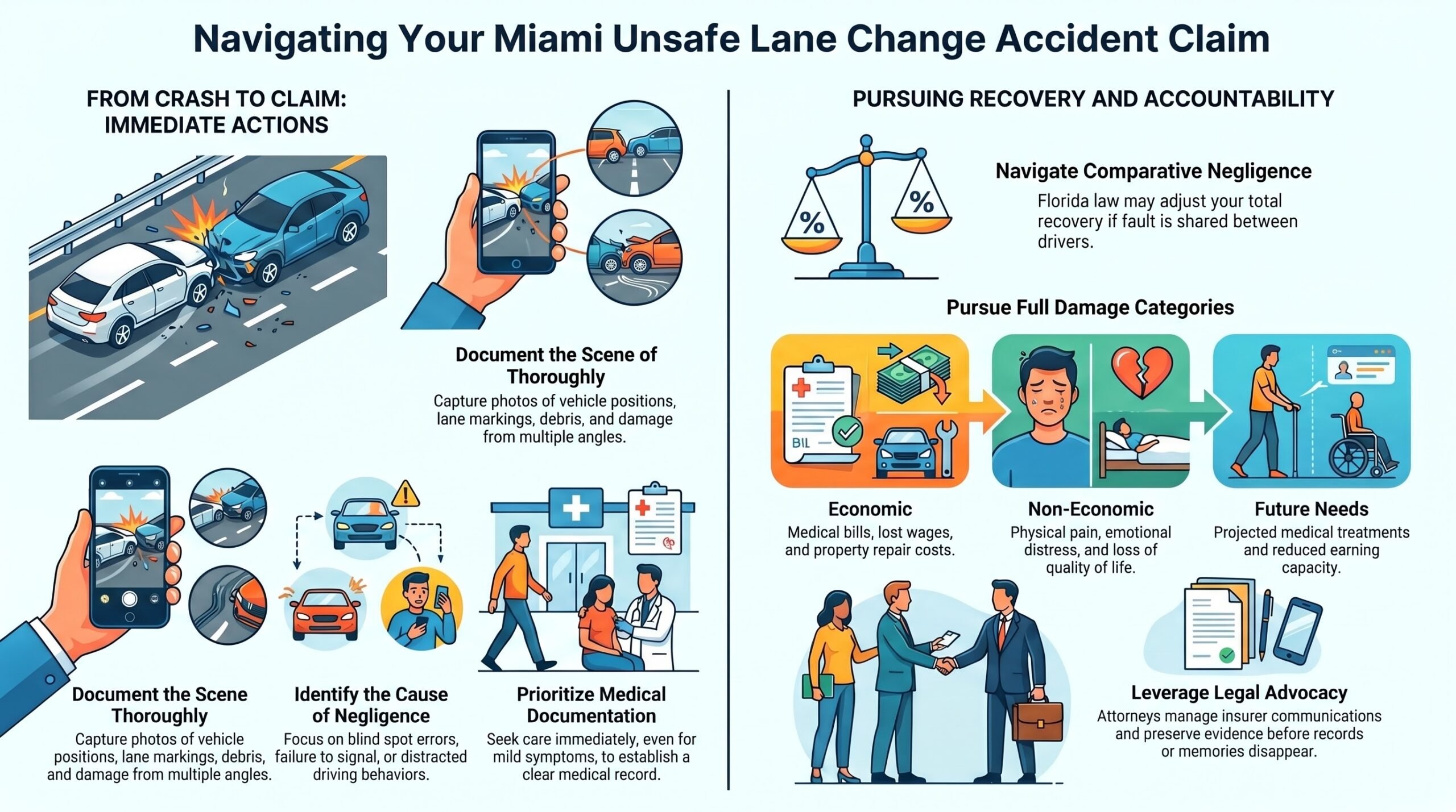 Navigating Lane Change Accident Claims