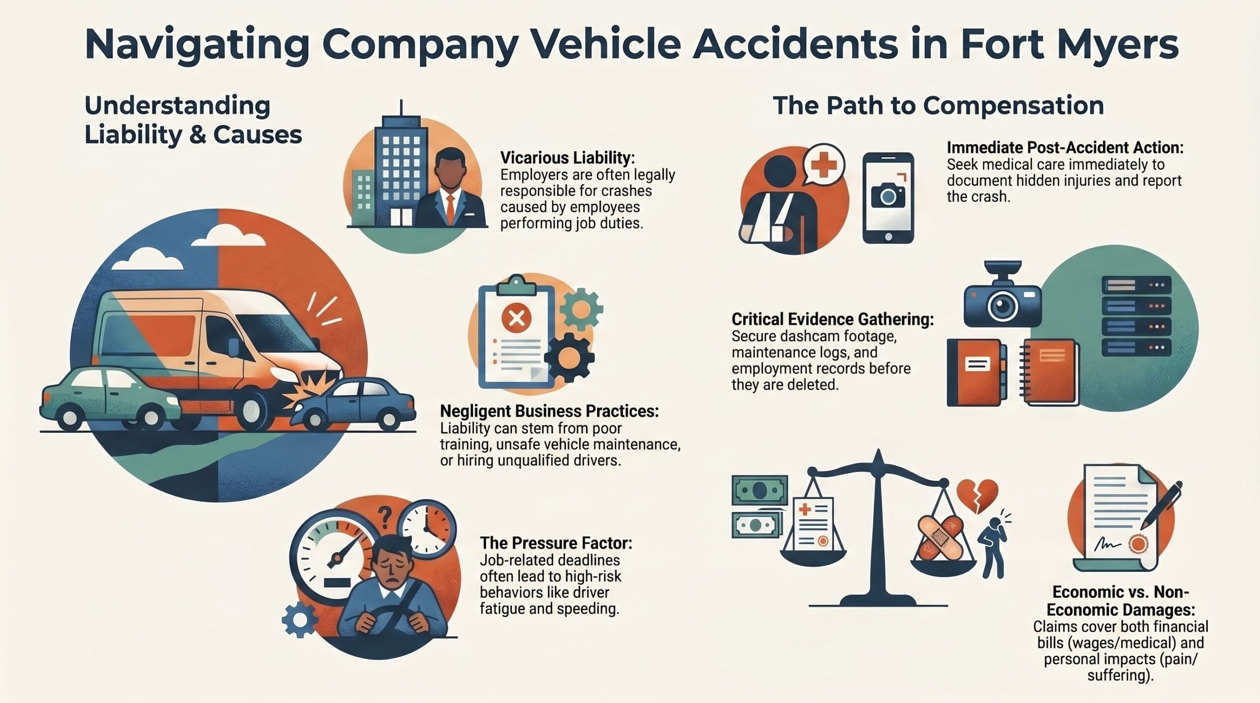 Infografía de Accidentes de Vehículos de Empresa
