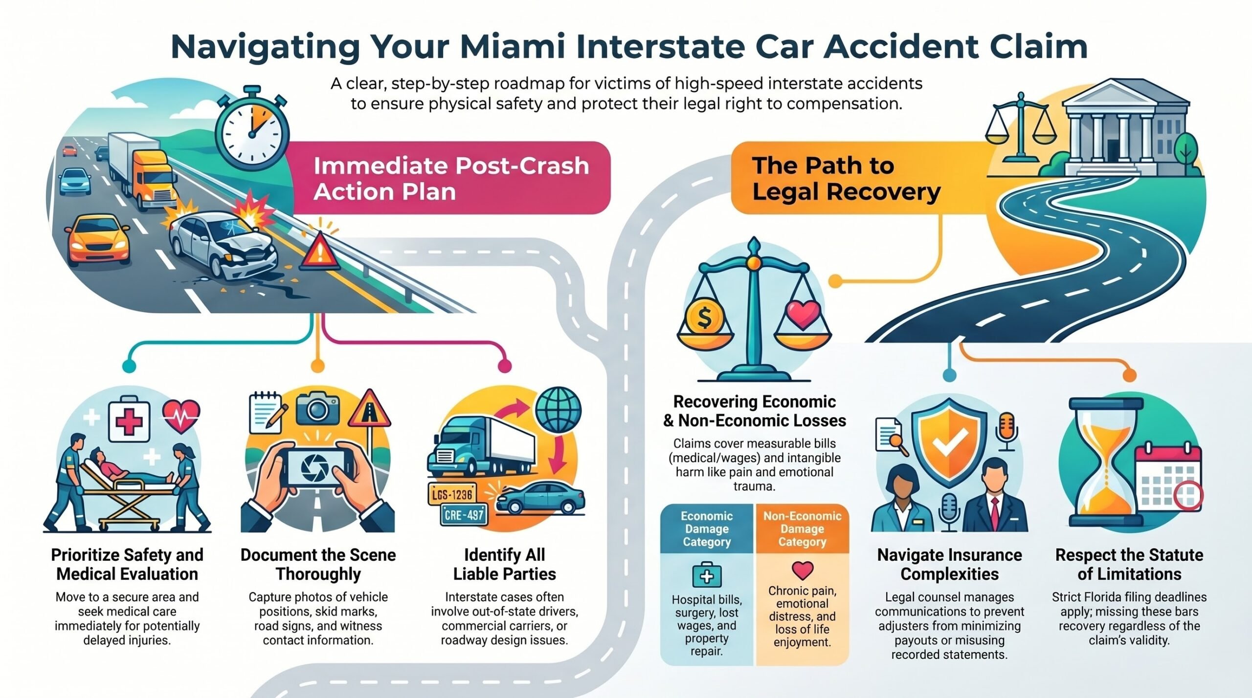 Abogado de Lesiones por Accidentes de Auto Interestatales en Miami