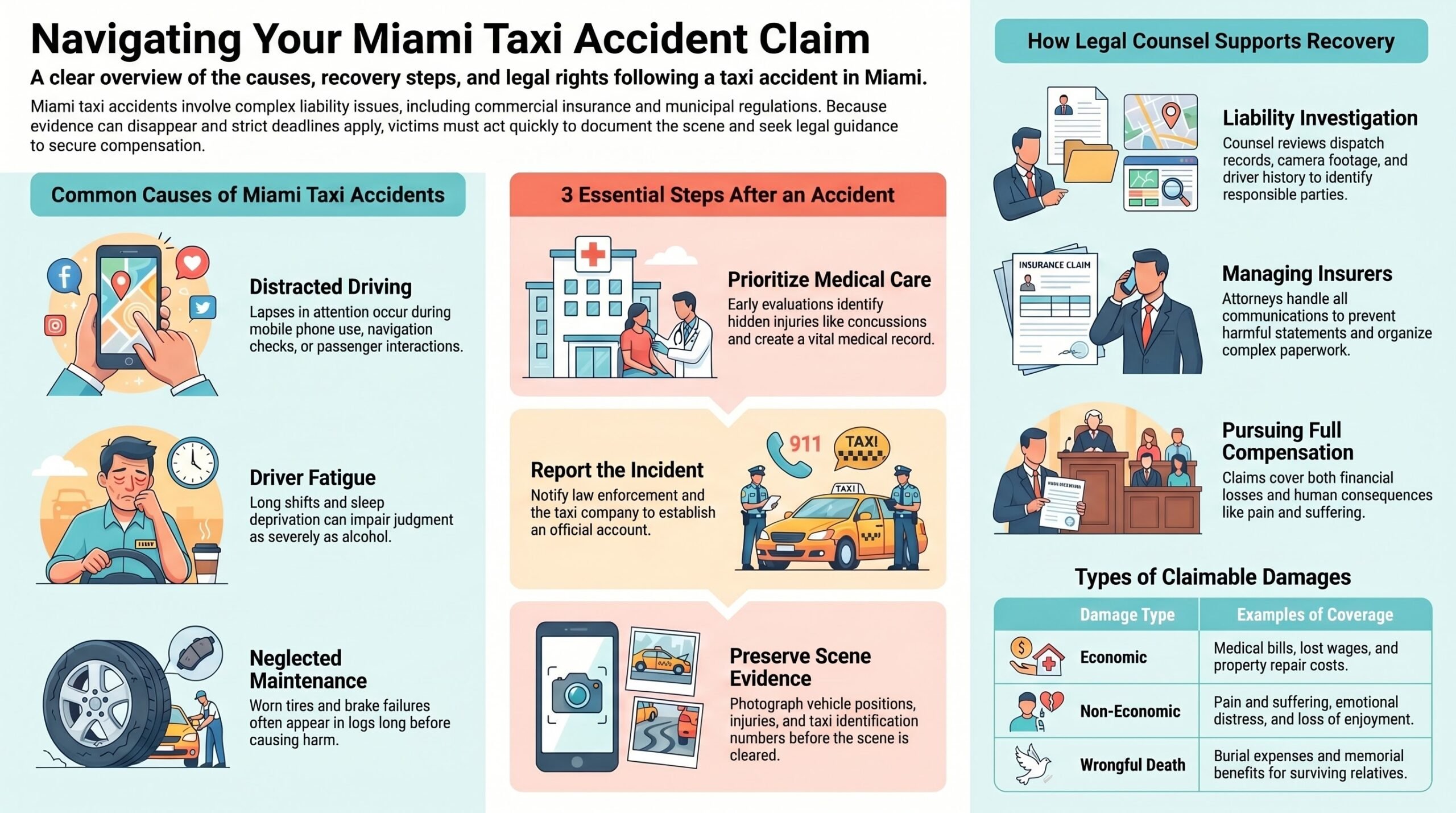 Abogado de Lesiones por Accidentes de Taxi en Miami