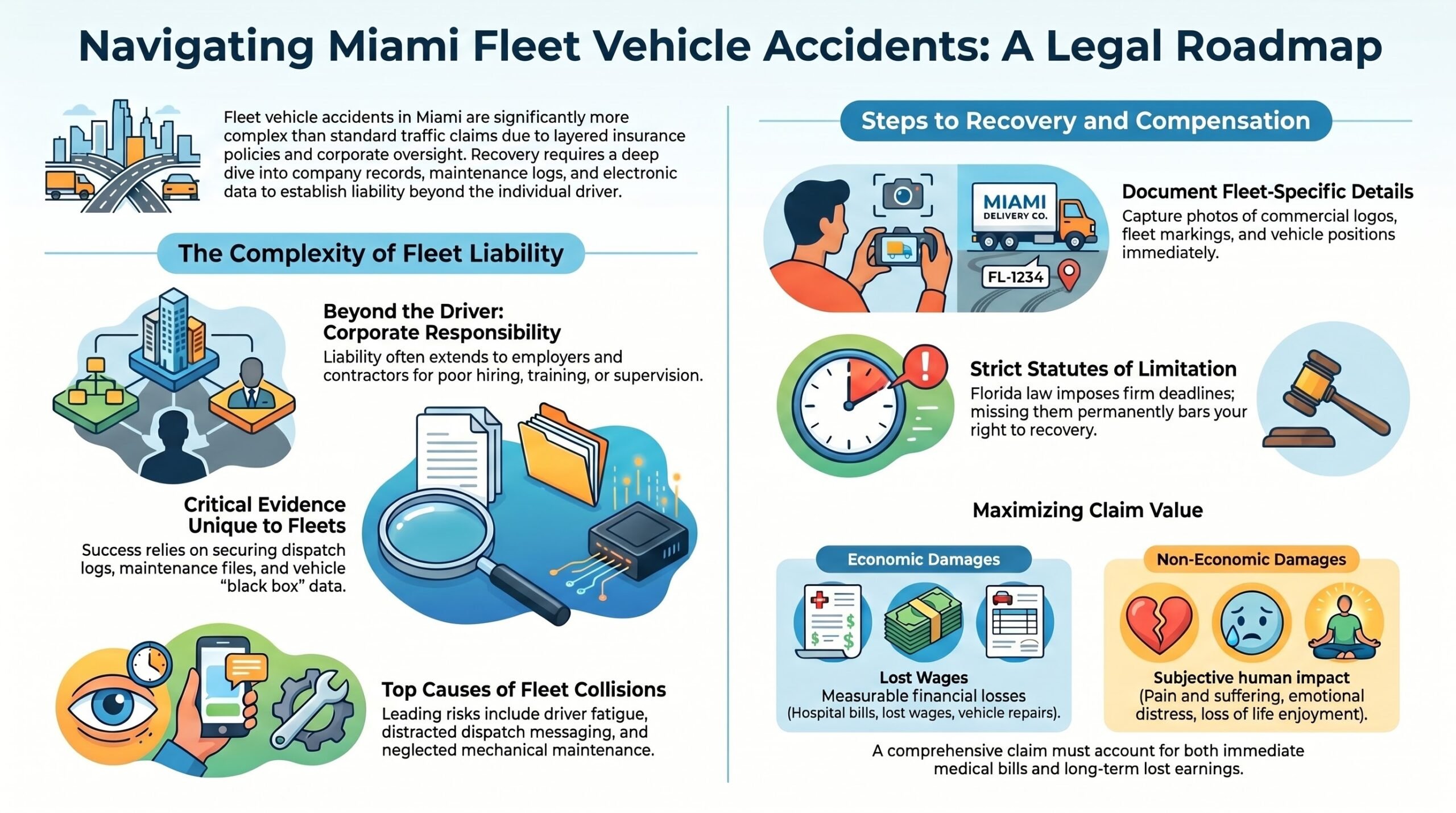 Abogado de Lesiones por Accidentes de Vehículos de Flota en Miami