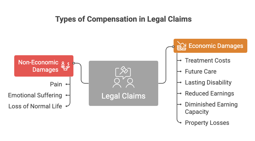 Tipos de Compensación en Reclamaciones Legales