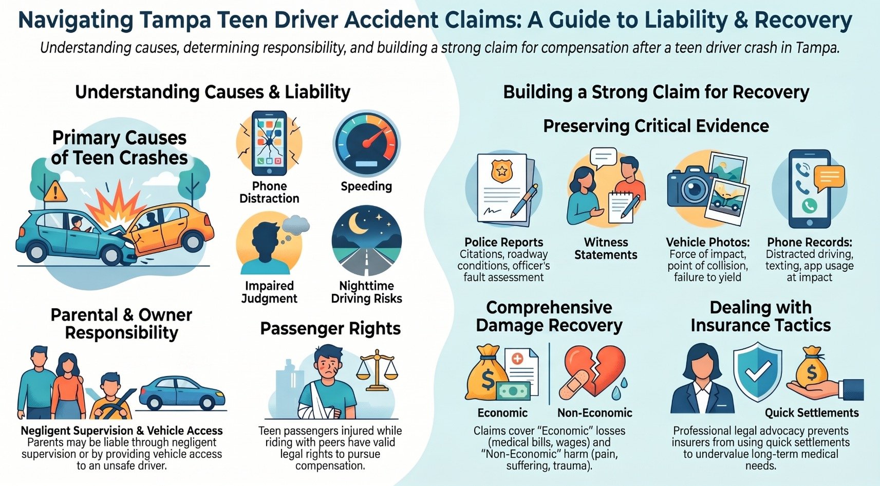 Abogado de Lesiones por Accidentes de Auto de un Adolescente en Tampa