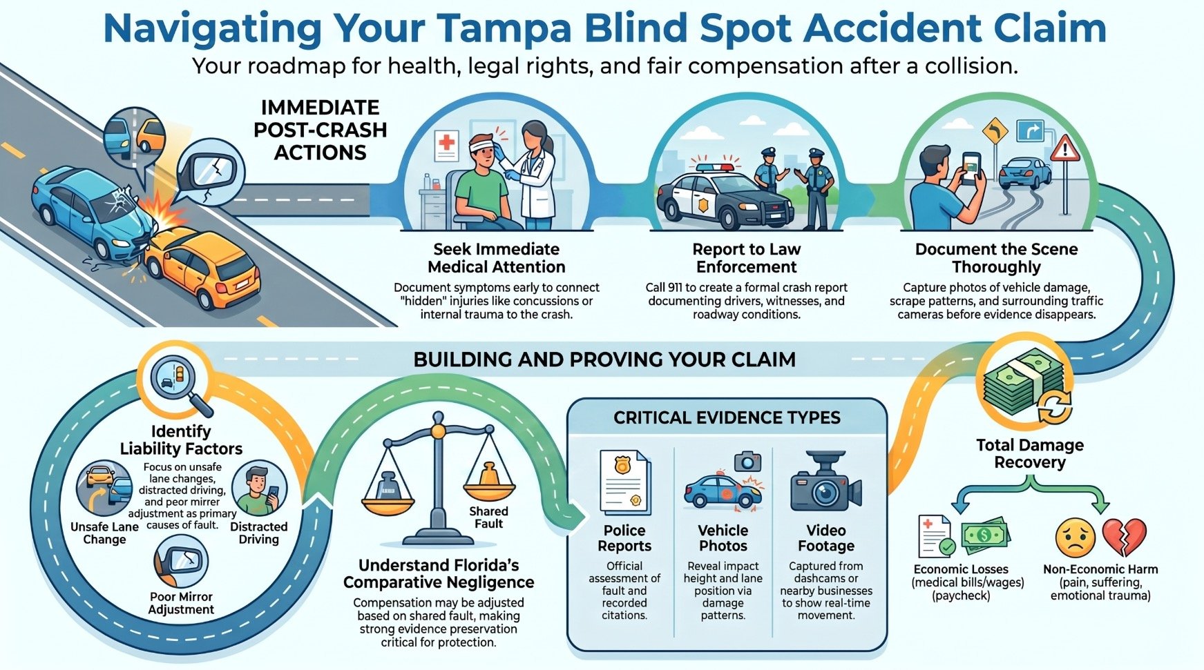 Abogado de Lesiones por Accidentes de Auto en Puntos Ciegos en Tampa