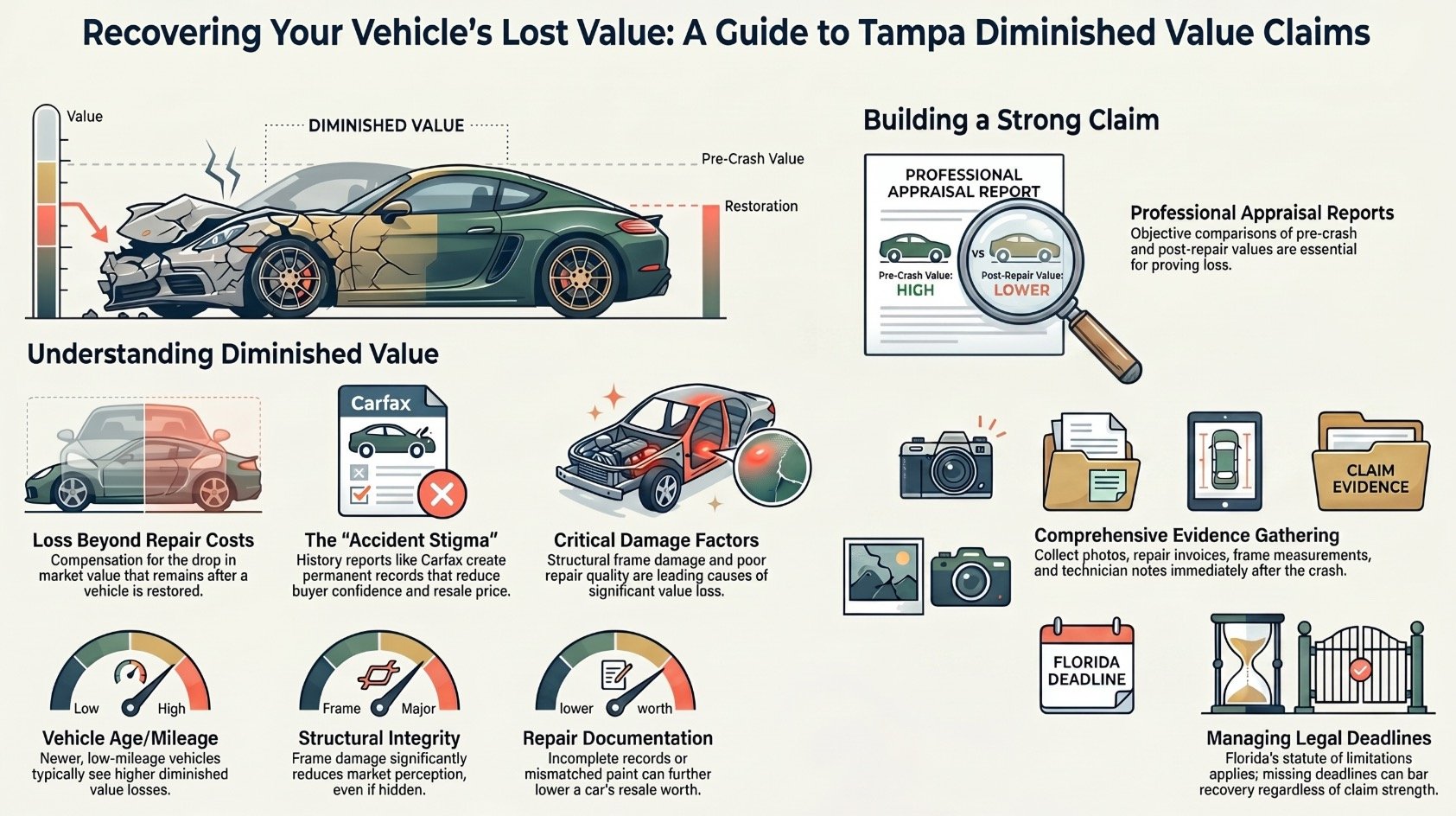 Abogado de Lesiones por Valor Disminuido en Tampa