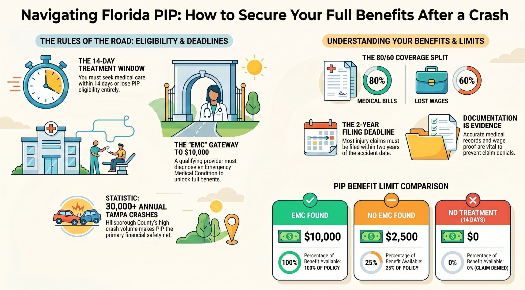 Abogado de Protección de Lesiones Personales (PIP) en Tampa