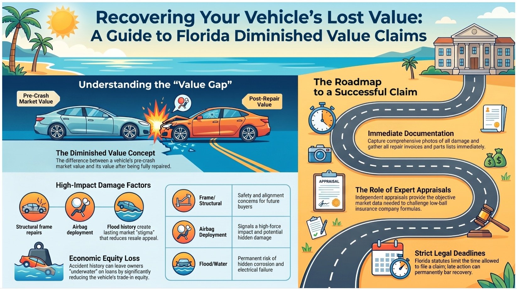 Florida Diminished Value Claim Injury Lawyer