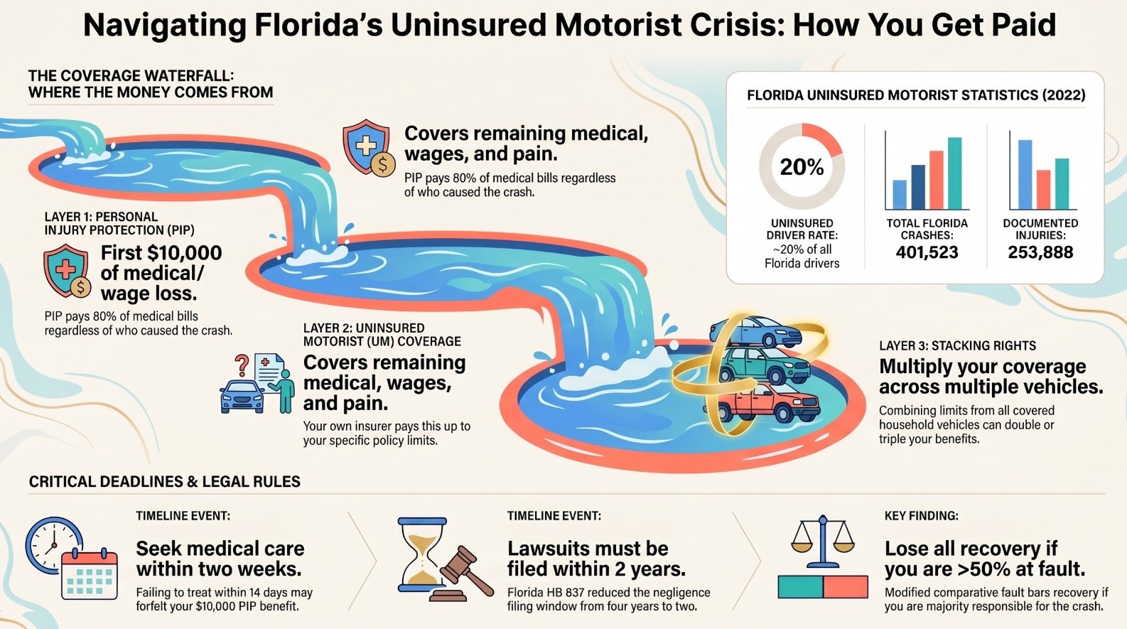 Abogado de Lesiones por Accidentes de Automovilistas No Asegurados en Florida