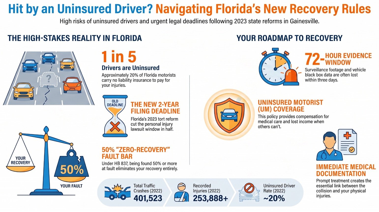 Gainesville No Insurance Car Accident Injury Lawyer