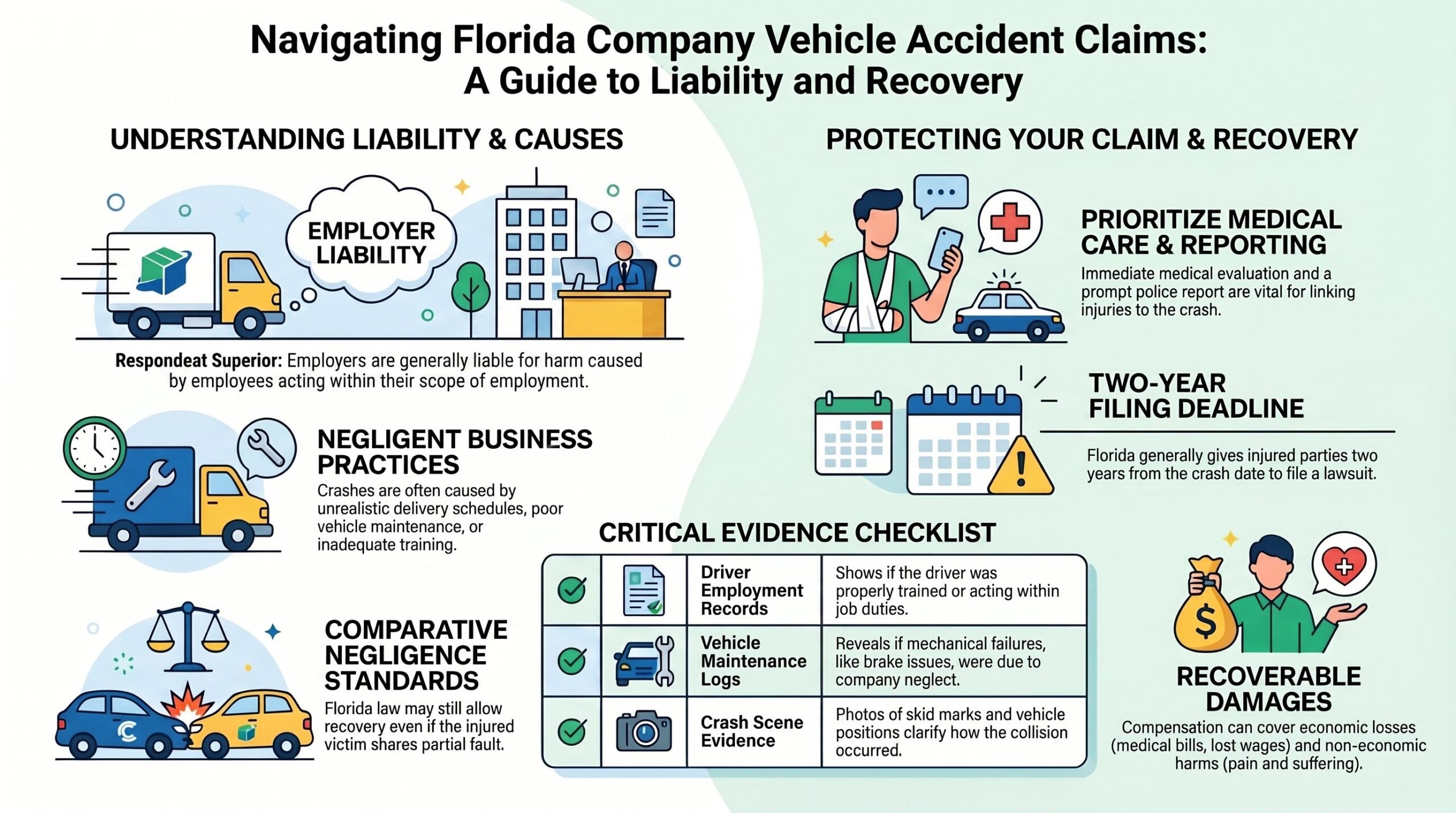 Guía de Accidentes de Vehículos de Empresa en Florida
