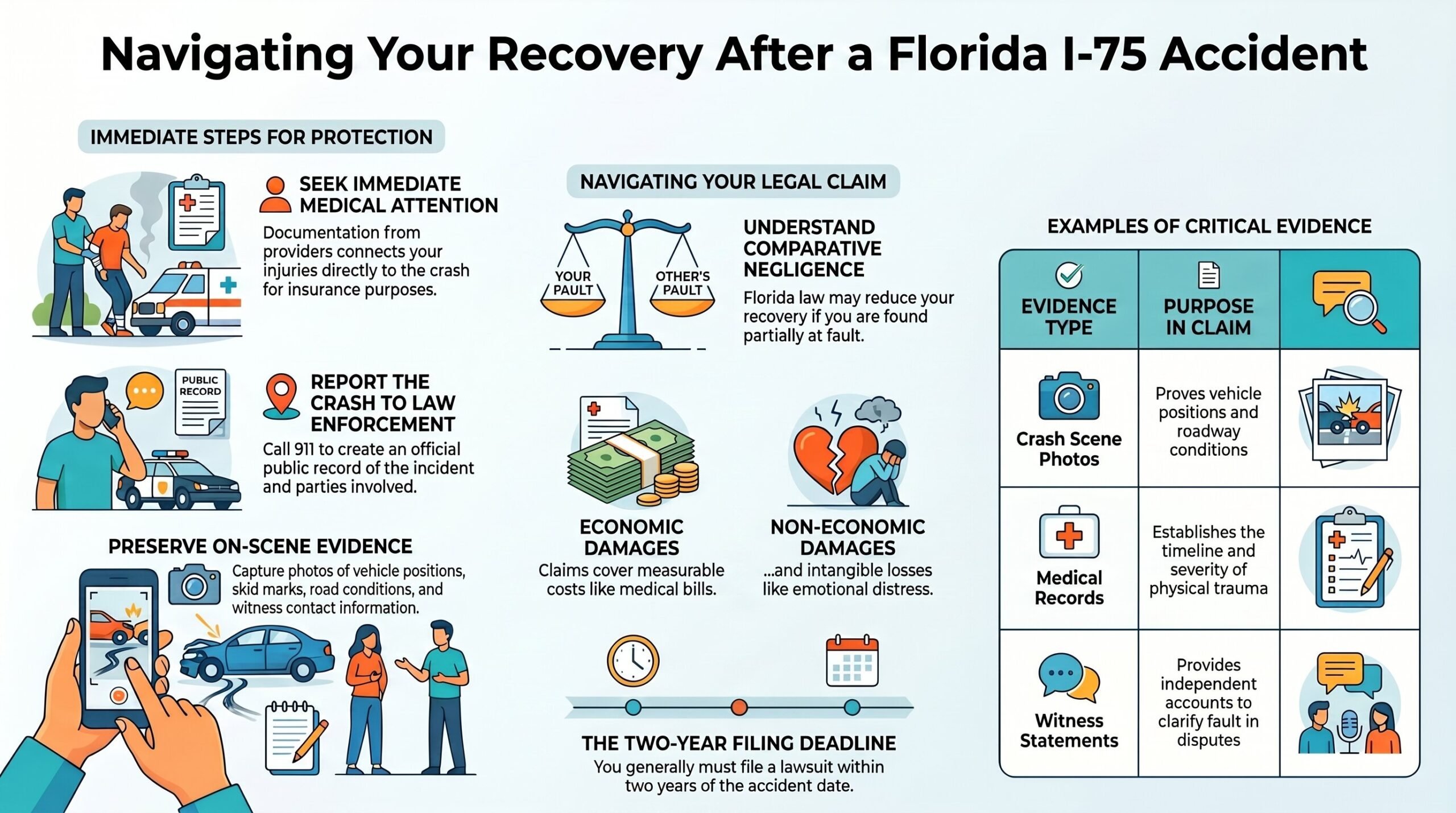 Guía de Recuperación de Accidentes en la Carretera de Florida