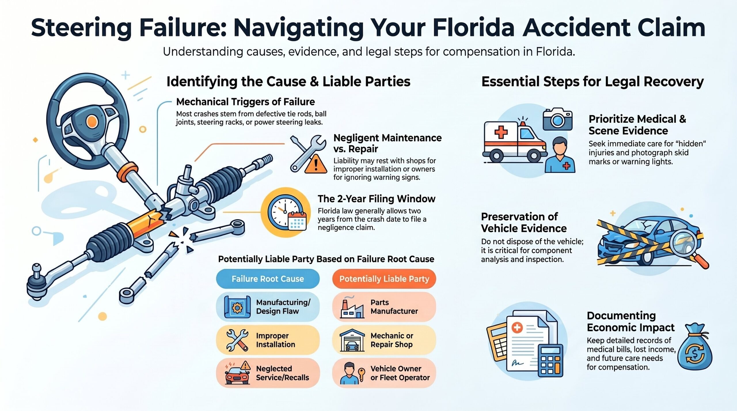 Florida Steering Failure Claim Guide
