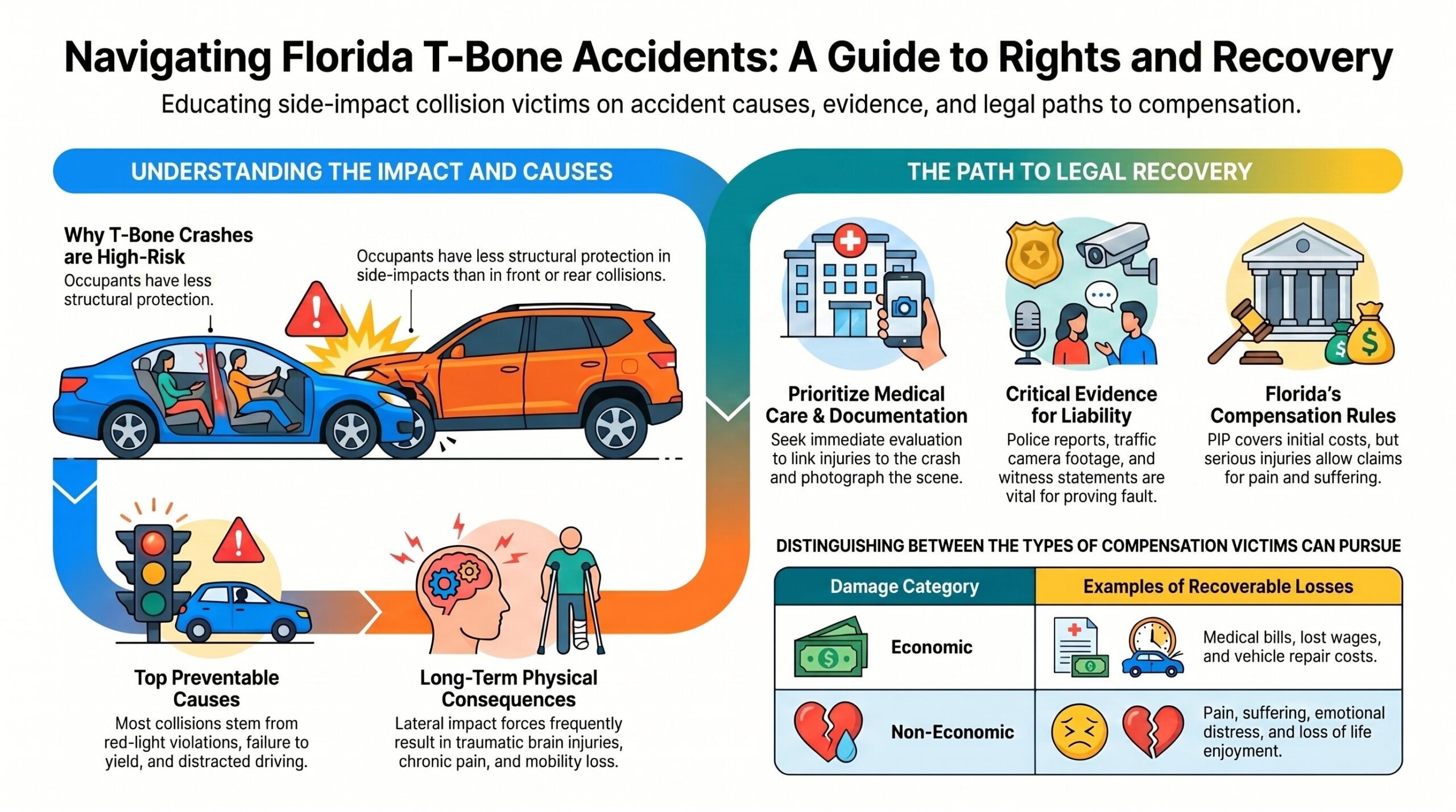 Guía de Recuperación de Accidentes T-Bone en Florida