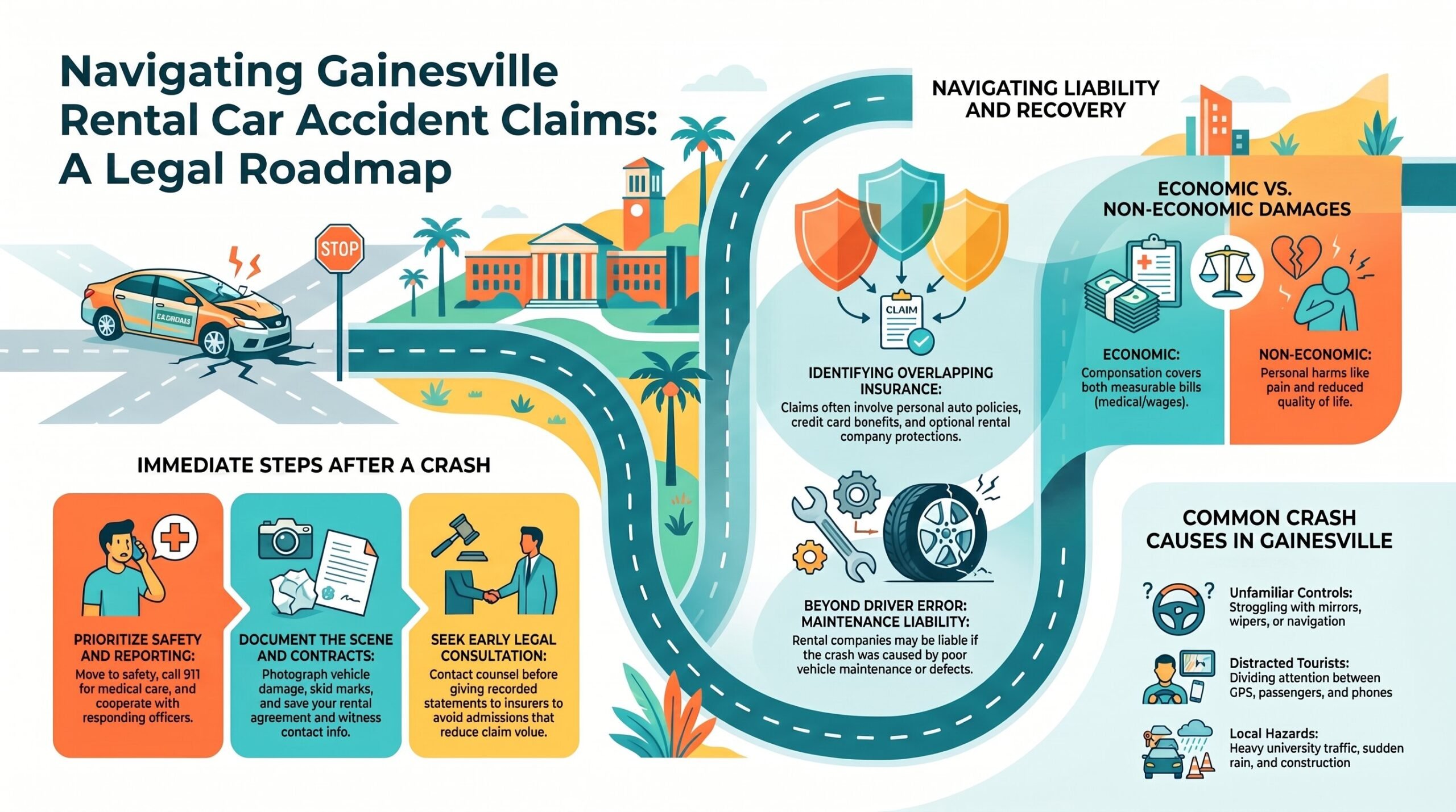Mapa de Accidentes de Auto de Alquiler en Gainesville