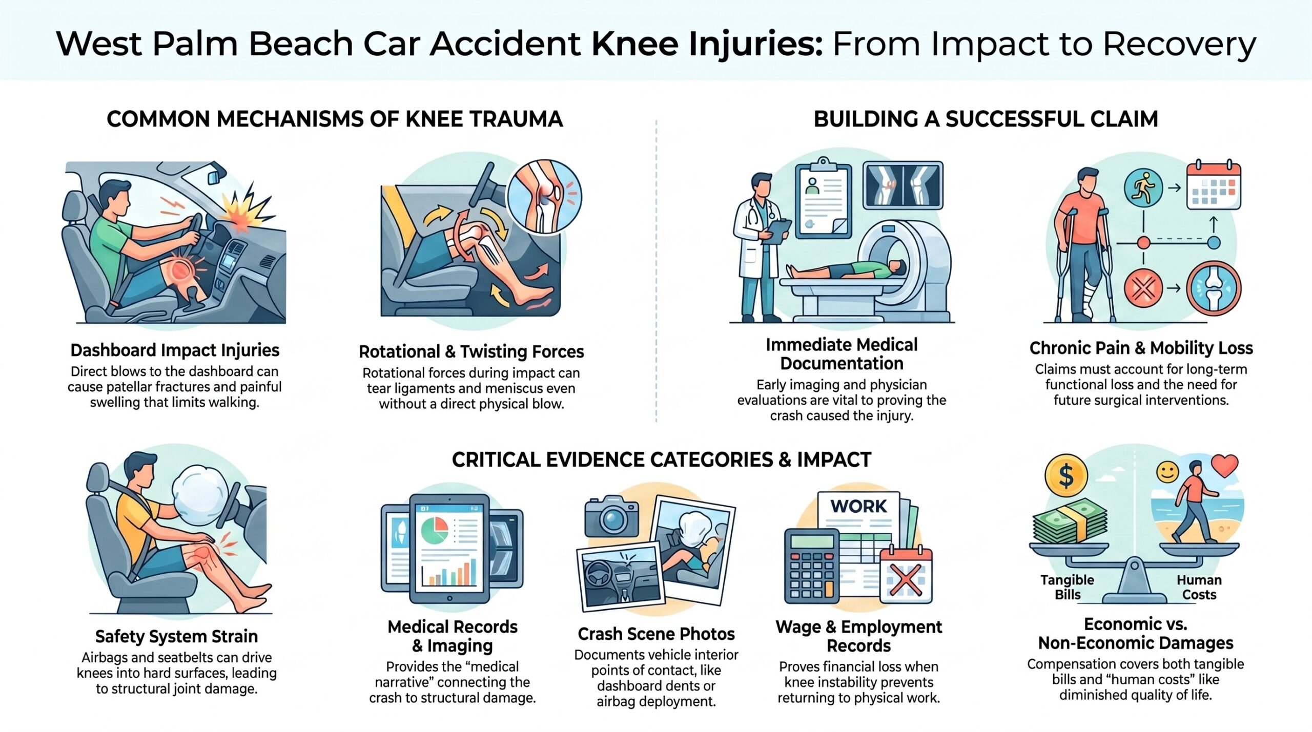 Knee Injury Recovery Infographic