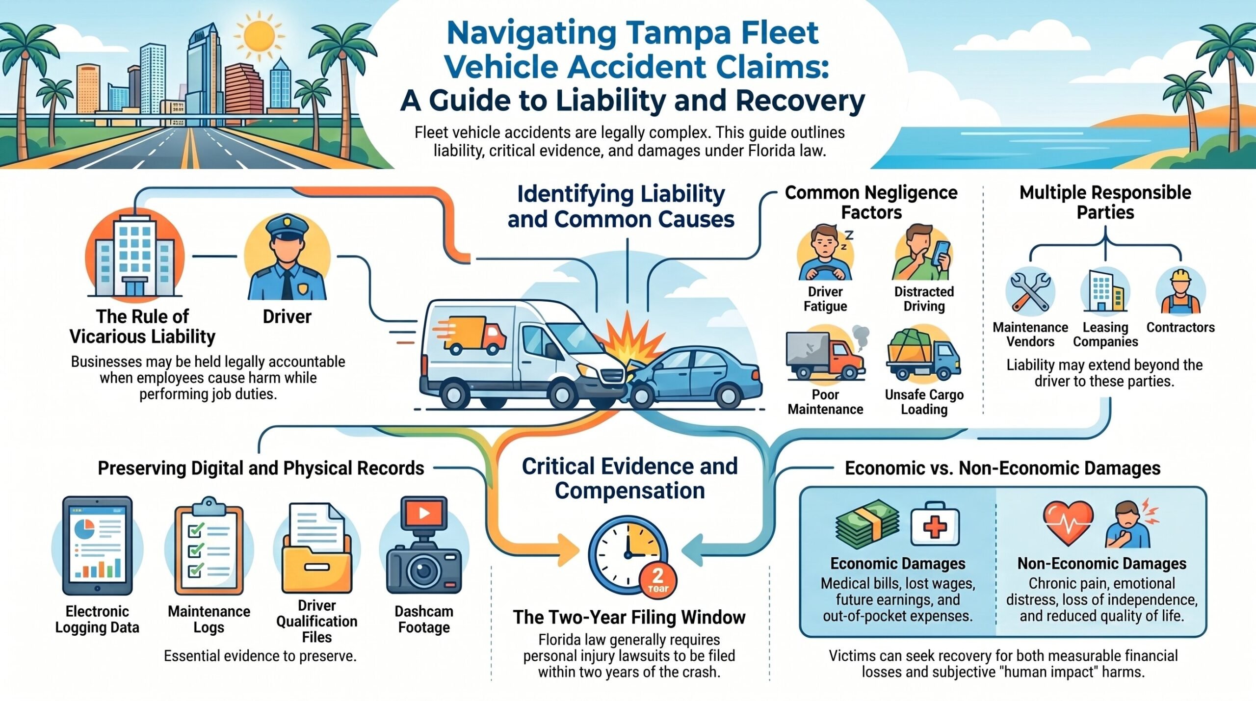 Guía de Reclamación por Accidentes de Flota en Tampa