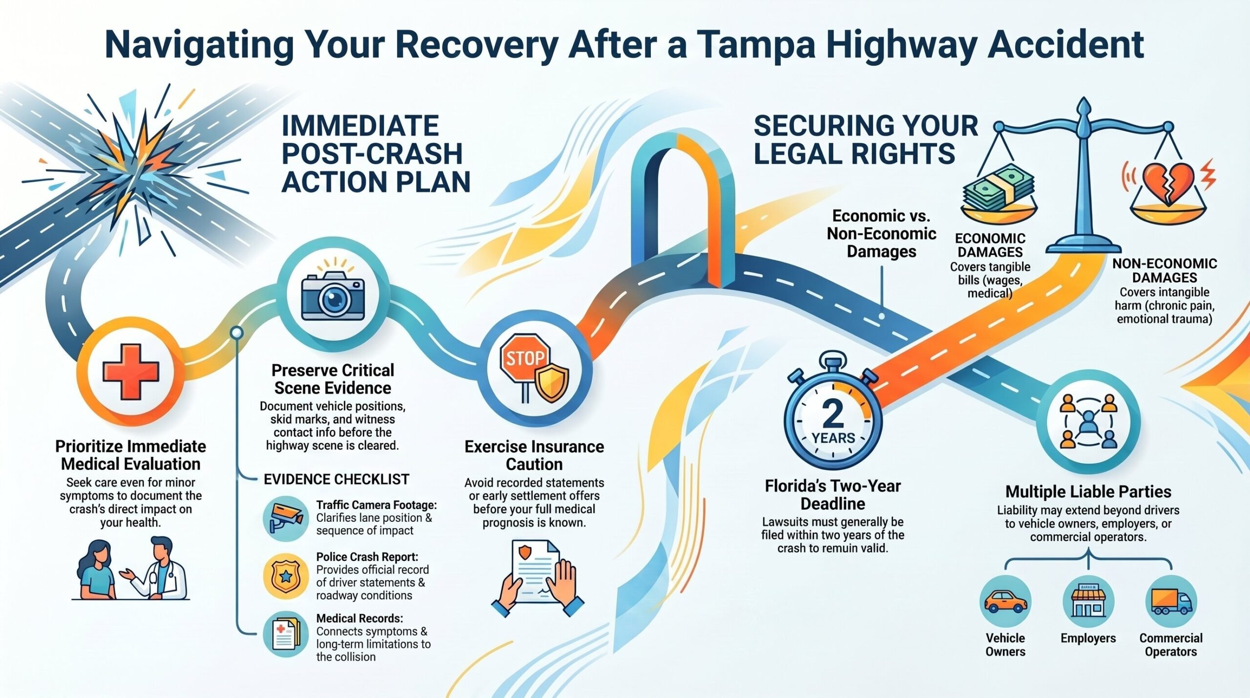Mapa de Recuperación de Accidentes en la Autopista de Tampa
