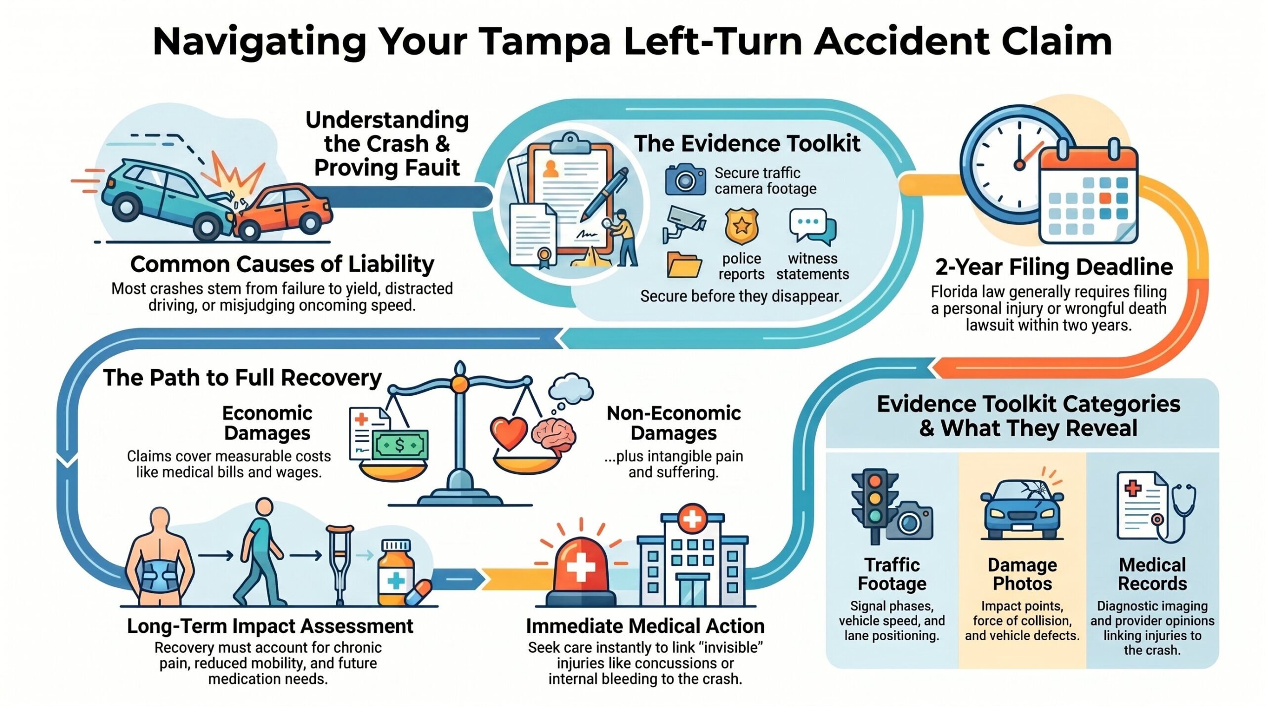 Guía de Accidentes de Giro a la Izquierda en Tampa