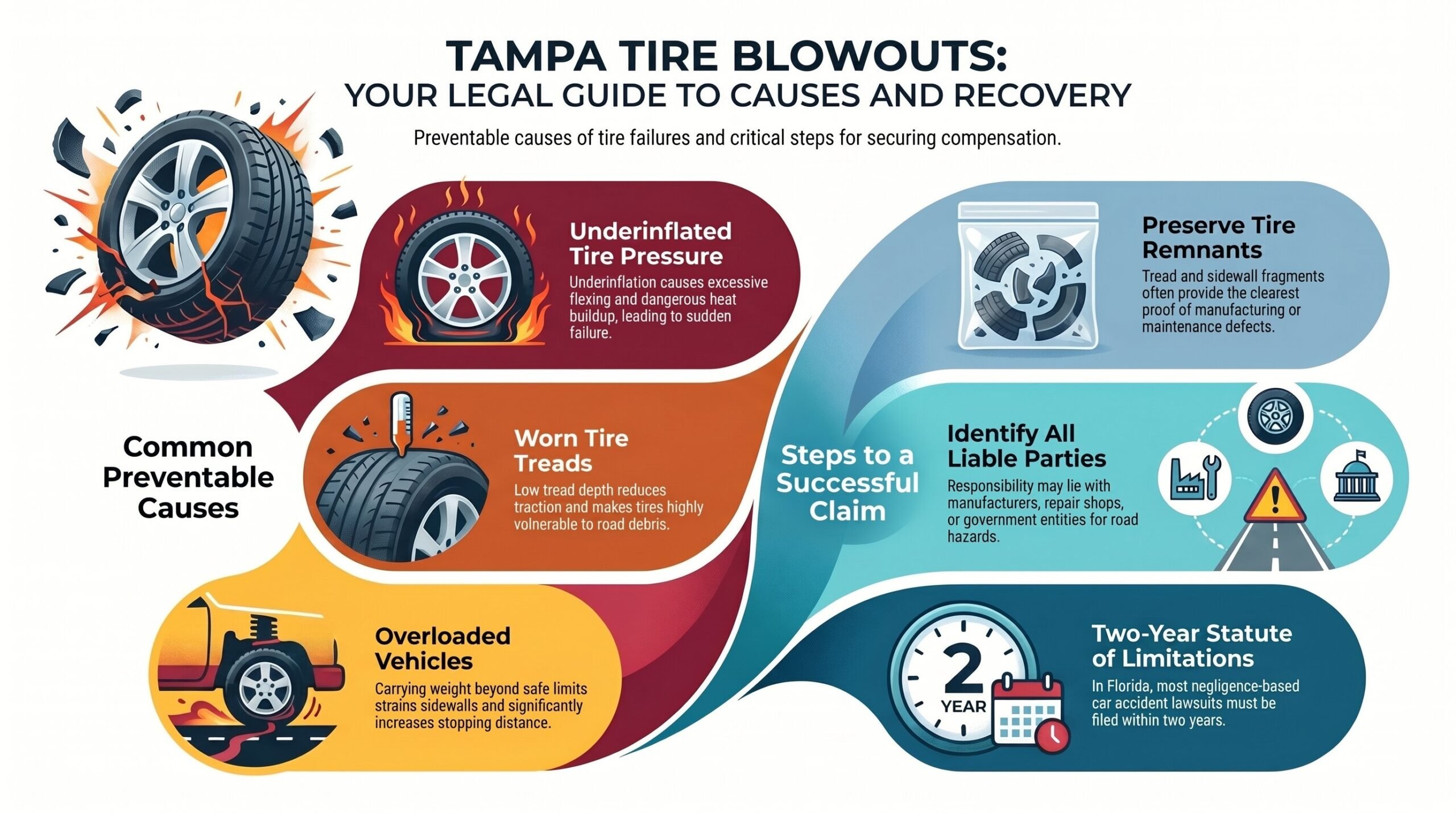 Guía Legal de Reventones de Llantas en Tampa
