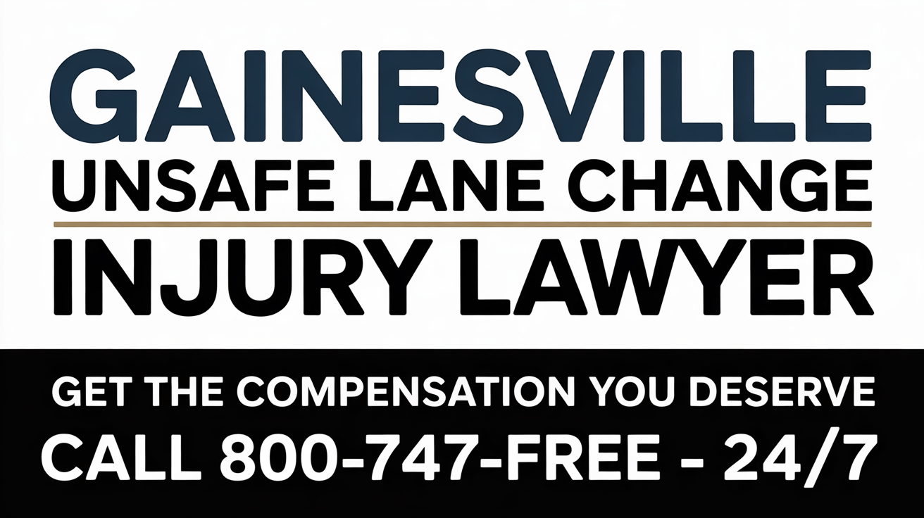 Abogado de lesiones por accidente de cambio de carril inseguro en Gainesville