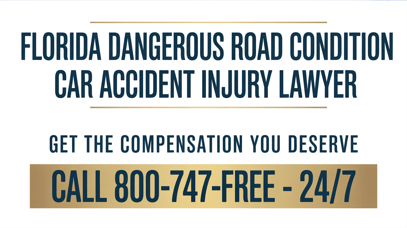Florida Dangerous Road Condition Car Accident Injury Lawyer