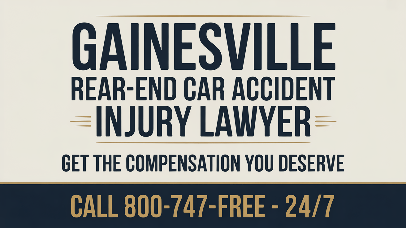 Gainesville Rear-End Car Accident Injury Lawyer