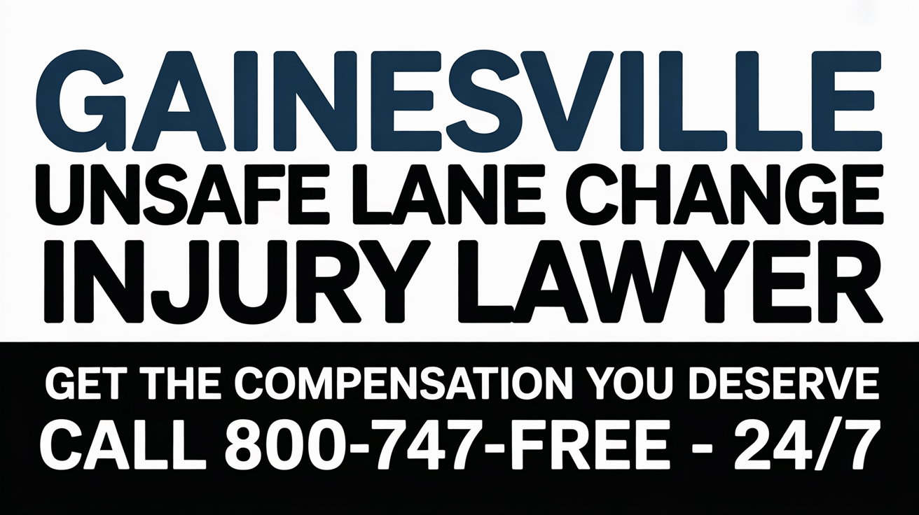 Abogado de Lesiones por Accidente de Cambio de Carril Inseguro en Gainesville