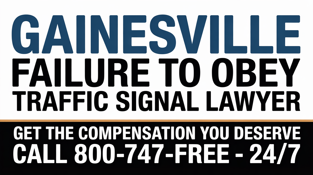 Abogado de lesiones por accidente de incumplimiento de señal de tráfico en Gainesville