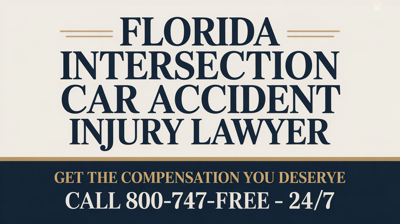 Abogado de lesiones por accidente de coche en intersección de Florida
