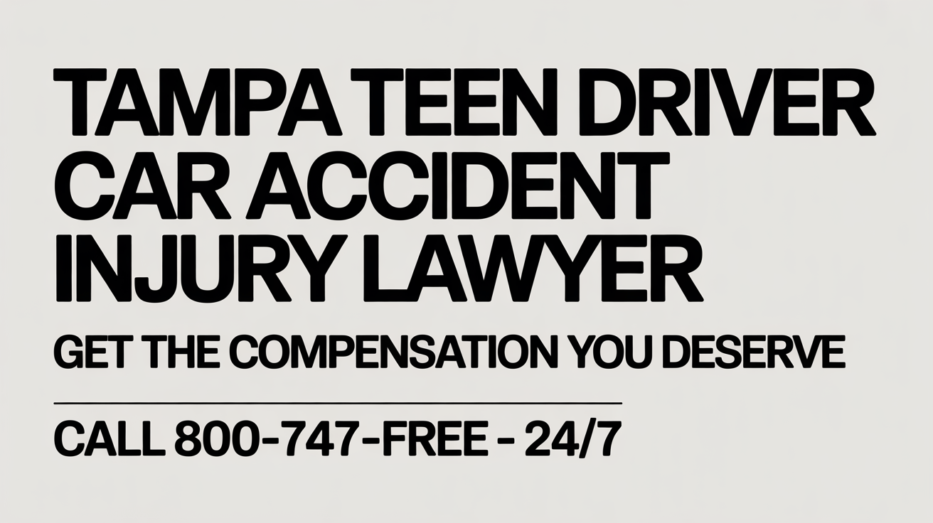 Abogado de lesiones por accidente de coche de adolescente en Tampa