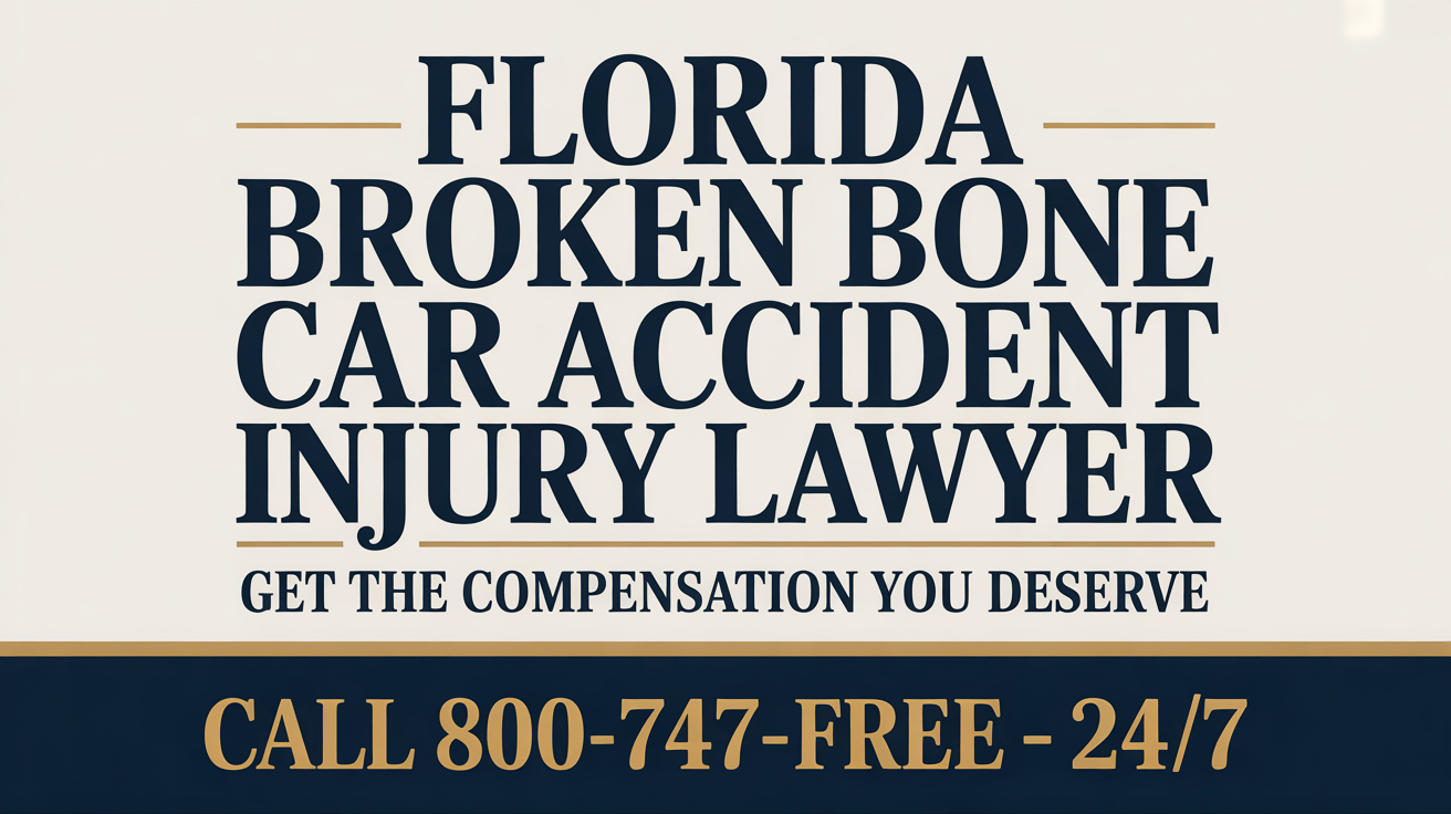 Abogado de lesiones por accidente de coche con fractura en Florida