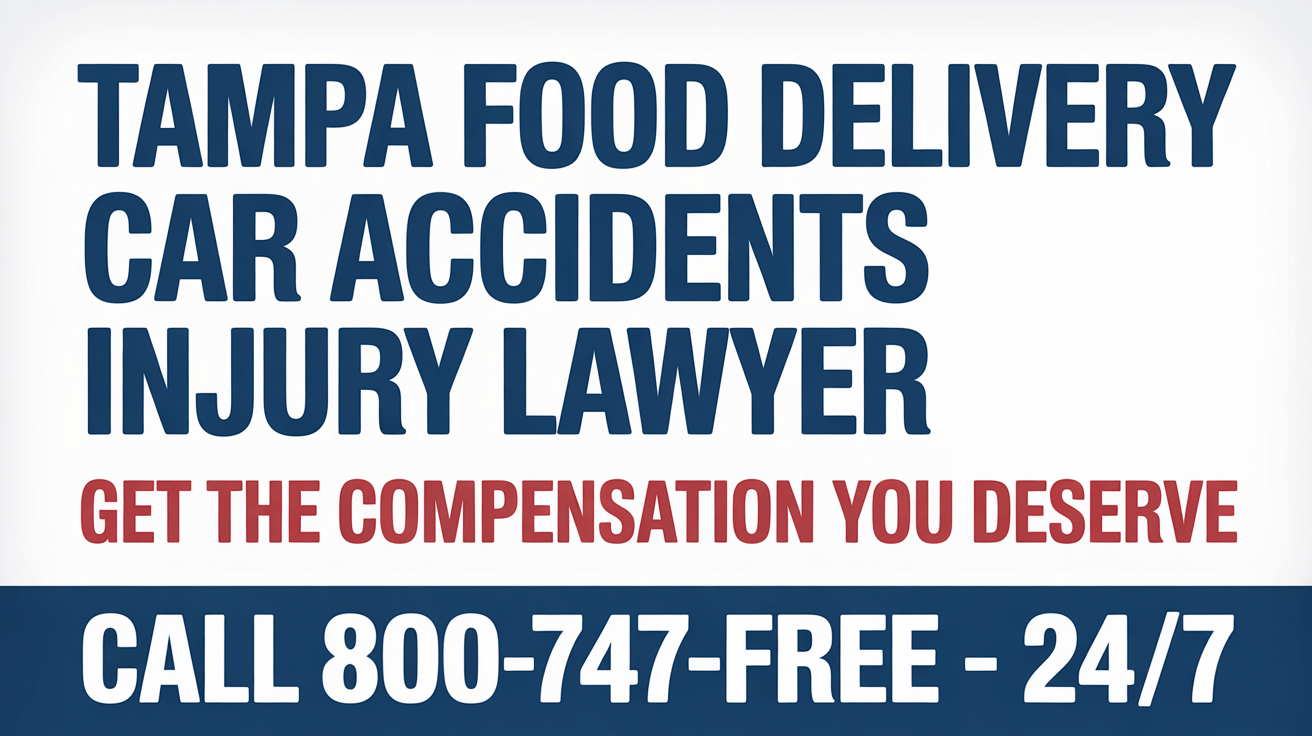 Abogado de lesiones por accidente de coche de entrega de comida en Tampa