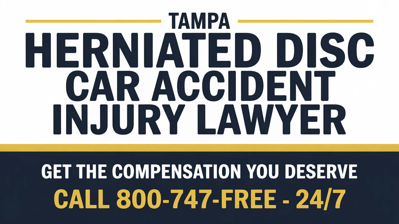 Abogado de lesiones por accidente de coche con disco herniado en Tampa